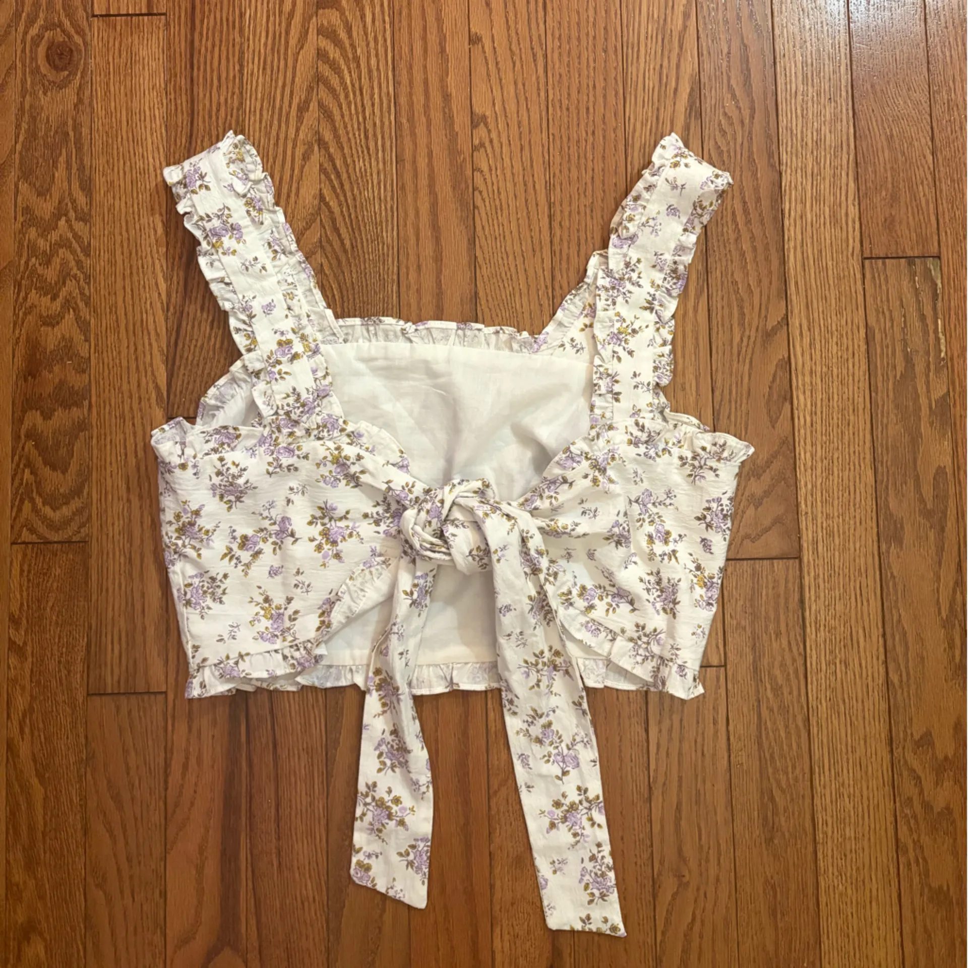 FRNCH Paris Floral Patterned Tie Back Top - Image 2