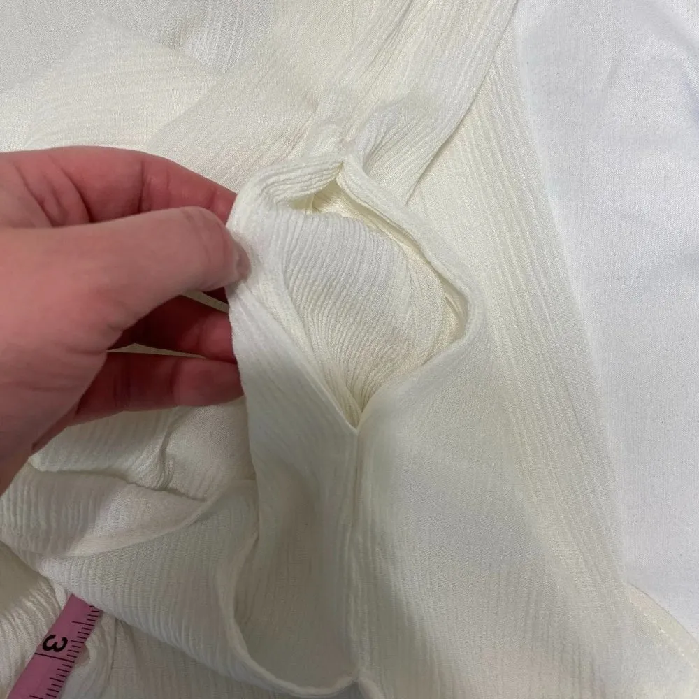 Vince Yoke Front Black Trapunto Tunic Top in White- Medium - Image 45