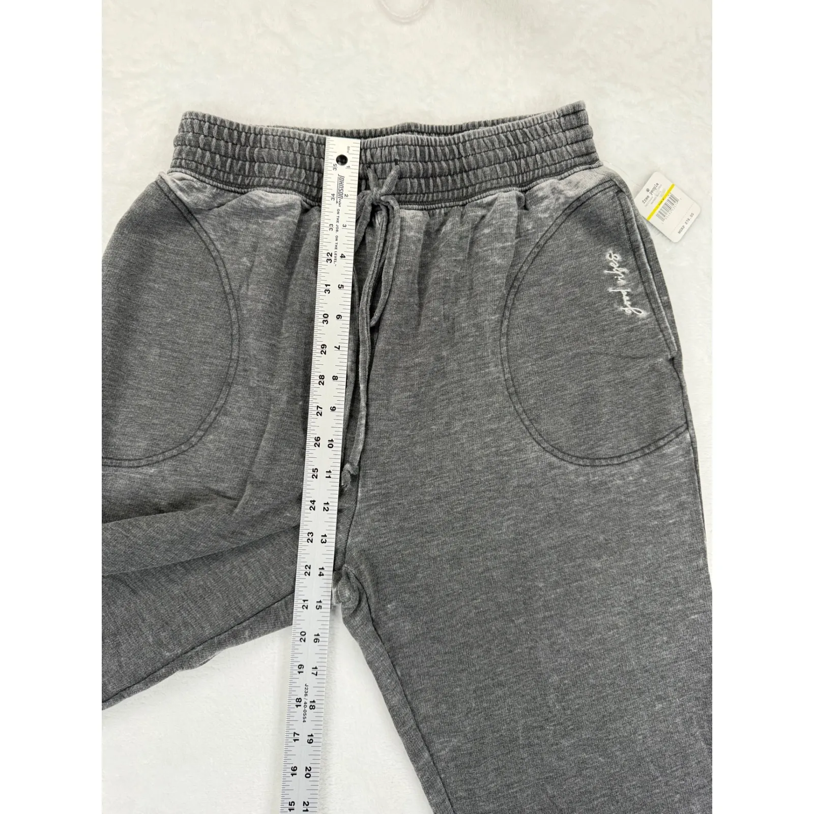 Free People Good Vibes Flare Sweatpants Charcoal Grey Lounge Athletic Size M - Image 3