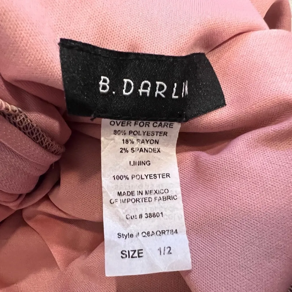 B. Darlin plaid fit & flare skater dress cap sleeve stretchy red pink ju… - Image 5