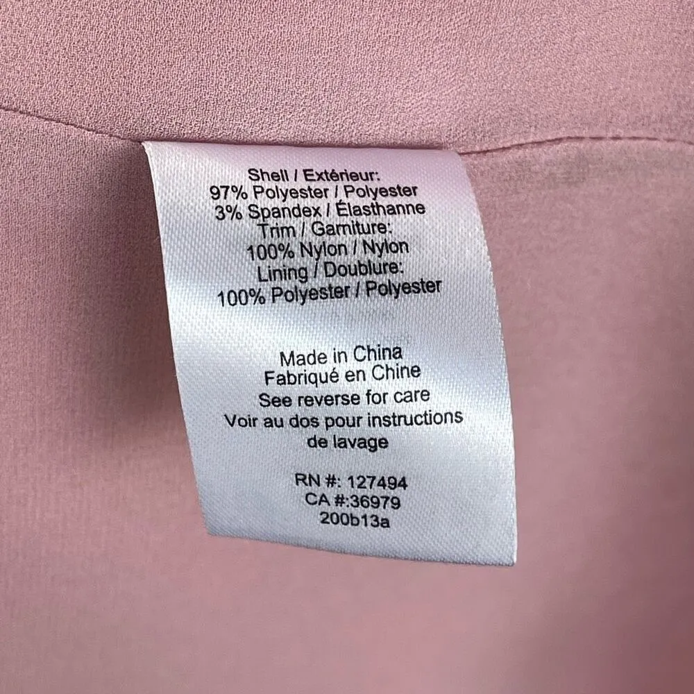 Heartloom Satin Lace Trim V Neck Camisole Tank Top (Pink) - Medium - Image 8