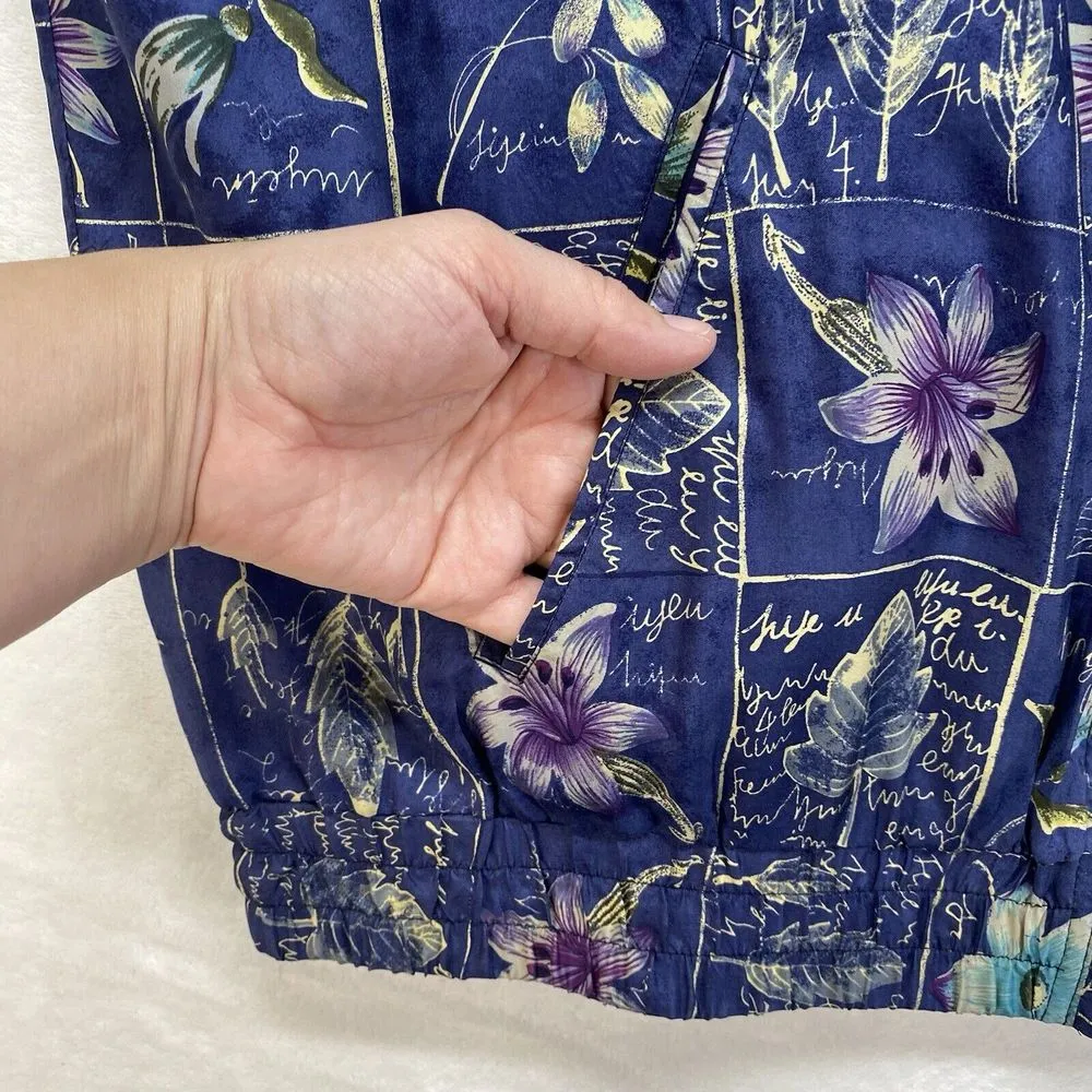 EVR Bomber Jacket Womens Large Vintage Lightweight Silk Retro‎ track jacket - Image 7