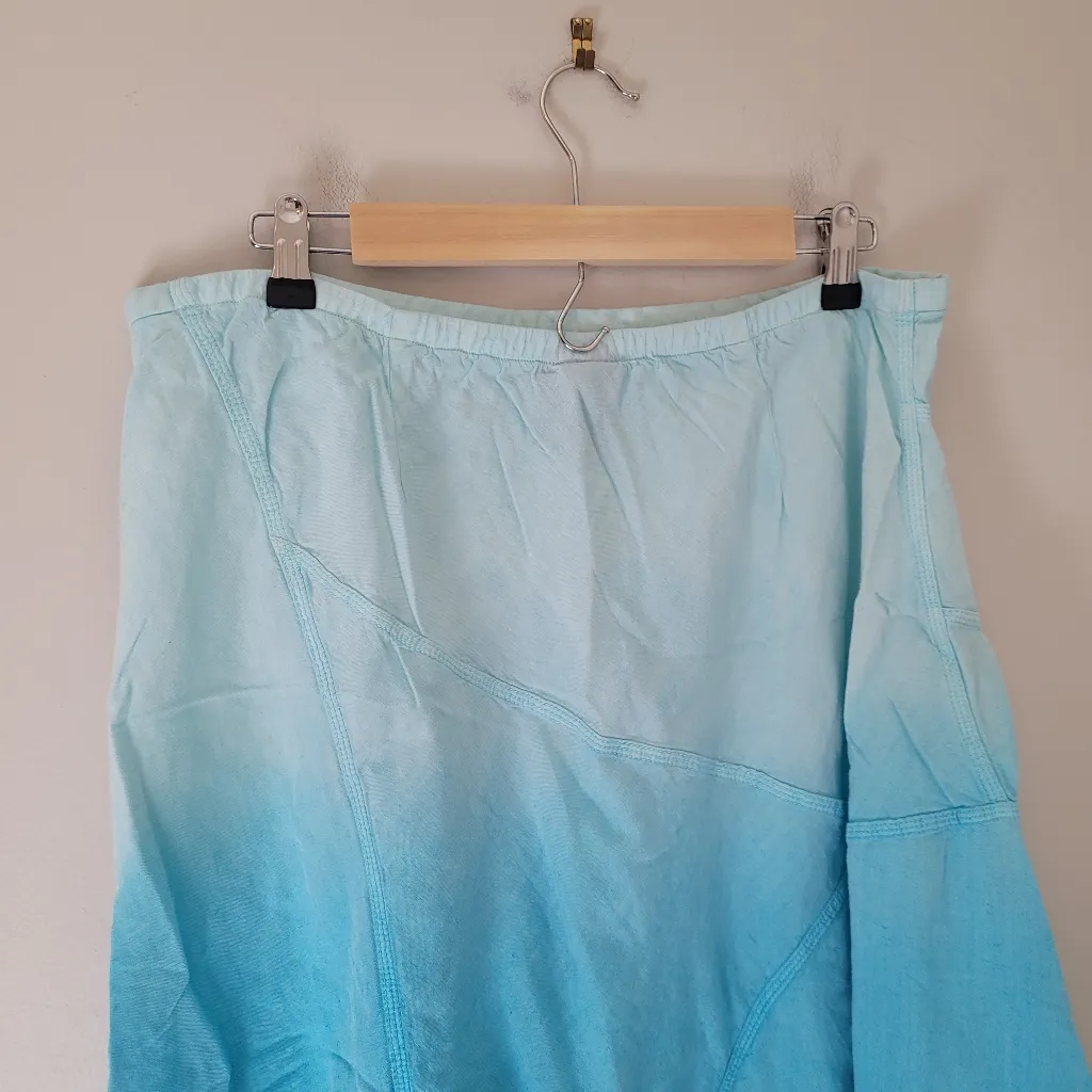 Lane Bryant Blue Ombre Handkerchief Hem Skirt - Image 5