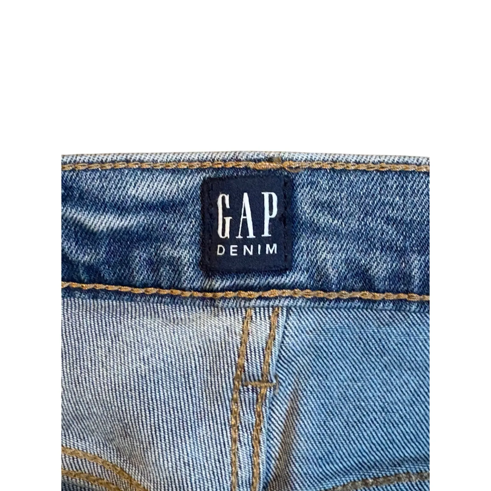 GAP High Rise Cigarette Jeans Button Fly Stretch Women Size 8 29R Raw Hem NWT - Image 12