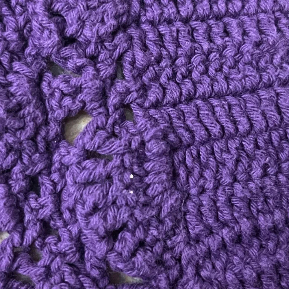 Womens Purple Crochet Handmade Festival Boho Gypsy Outdoor Crop Top One Size - Image 7