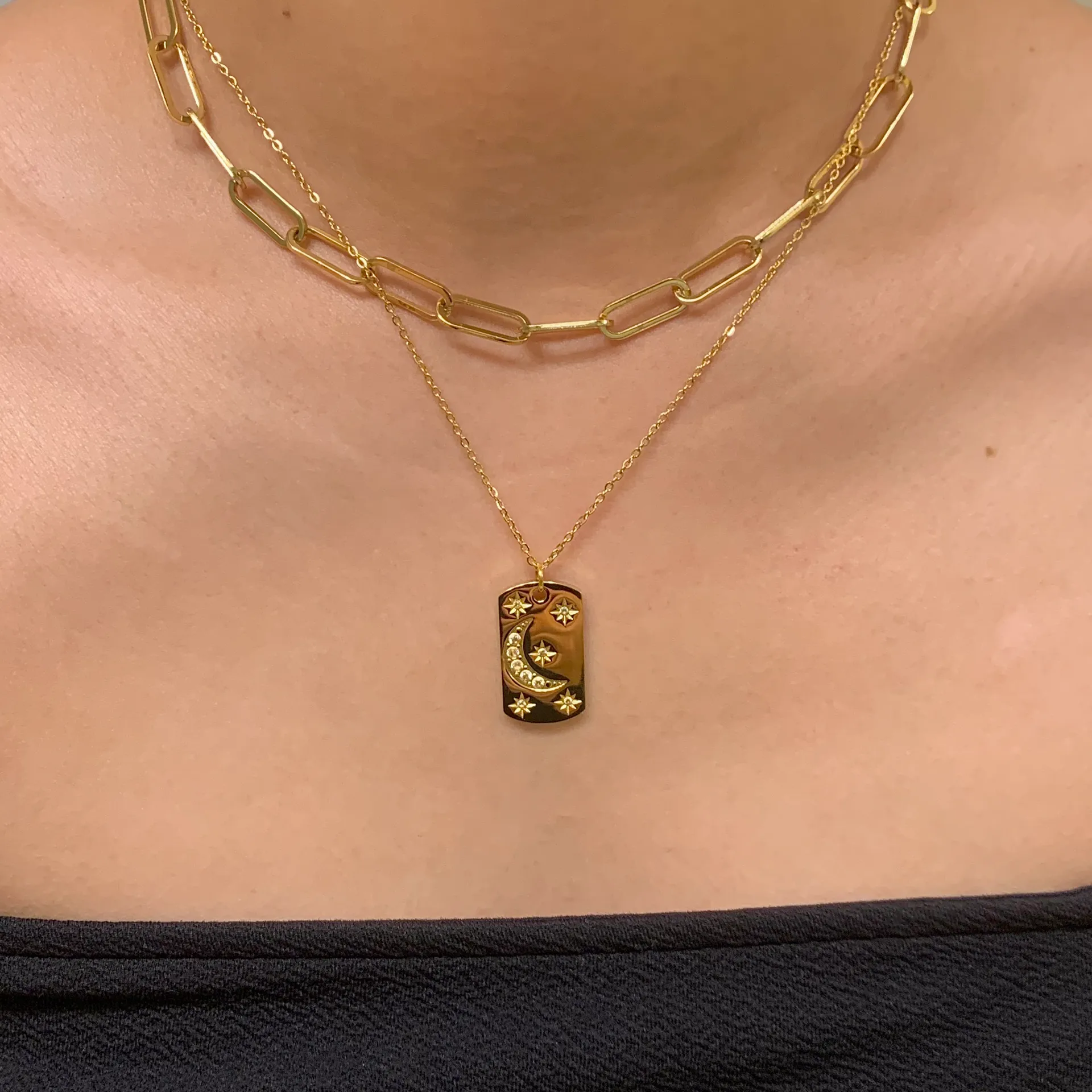 Thick chain necklace gold necklace gold choker gold necklace gold chain necklace - Image 4