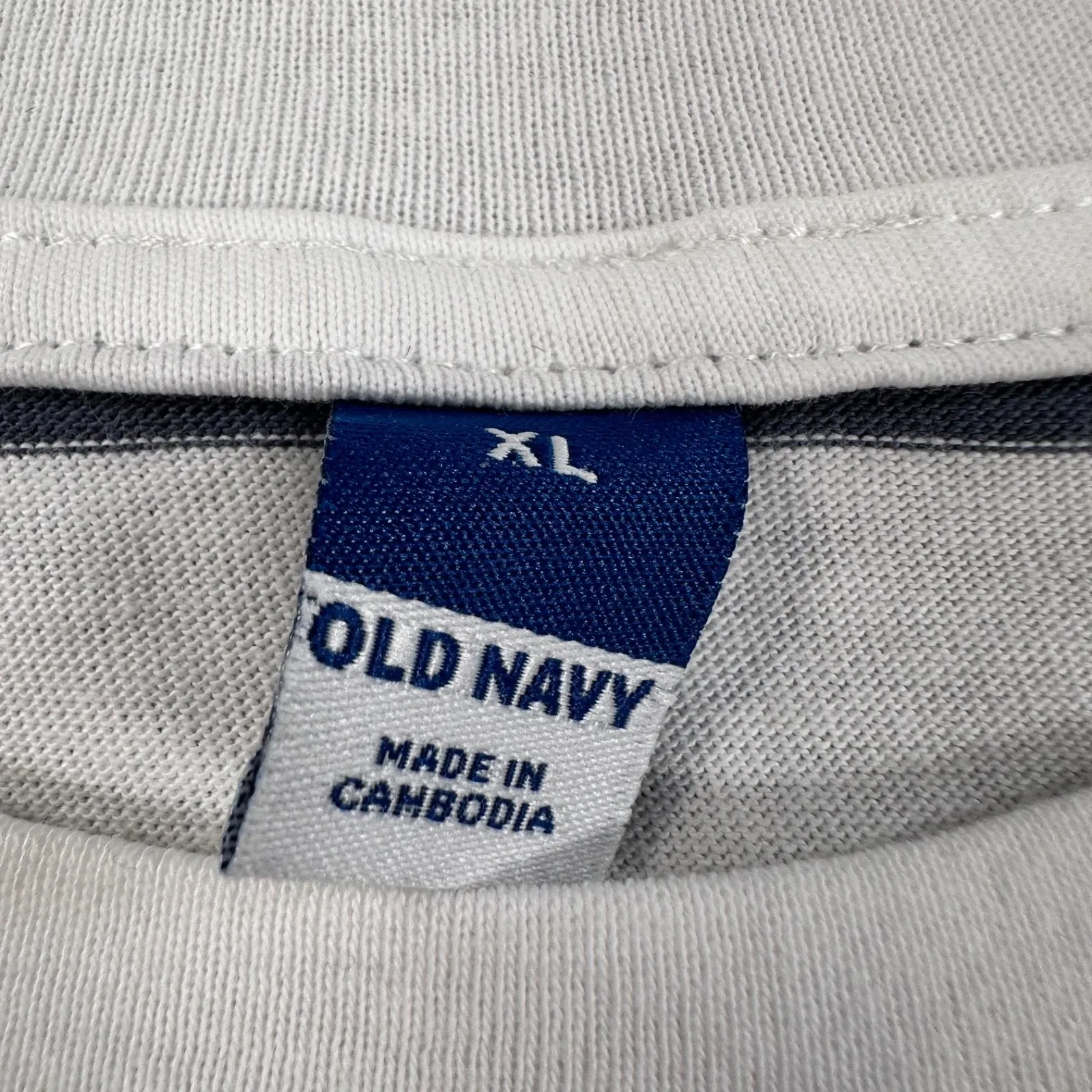 Old Navy Crew Neck Striped T-Shirt Dress Women's X-Large Gray/White Short Sleeve - Image 4