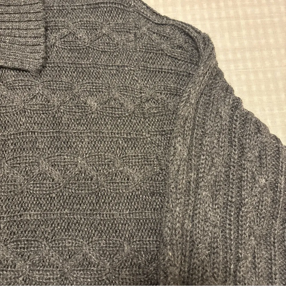 LANE BRYANT 22/24 Long Cardigan Sweater Cable Knit Snowflake Buttons Wool Blend - Image 8