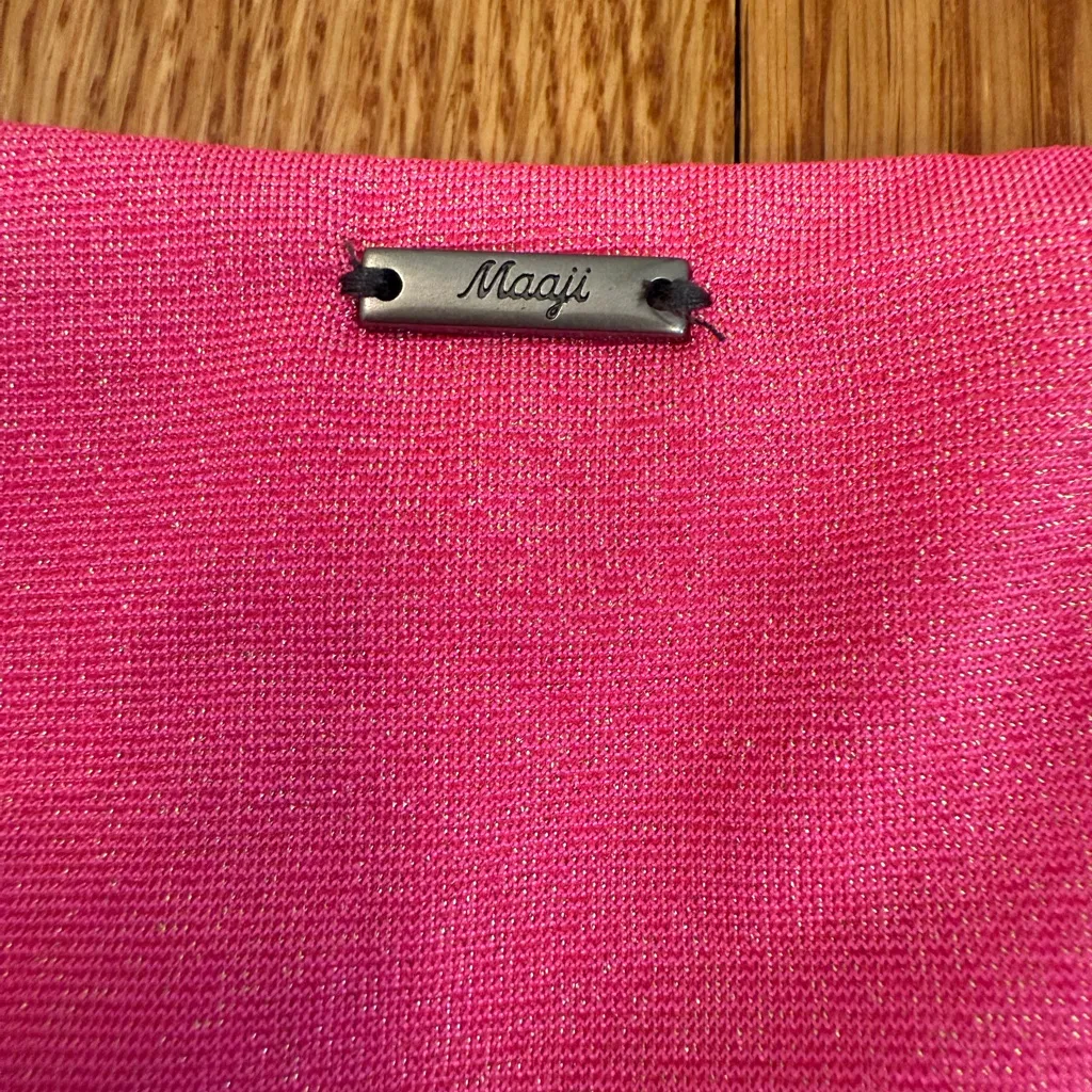 Maaji Pink Floral Happy Flower Reversible Bikini Bottoms Large Anthropologie - Image 4