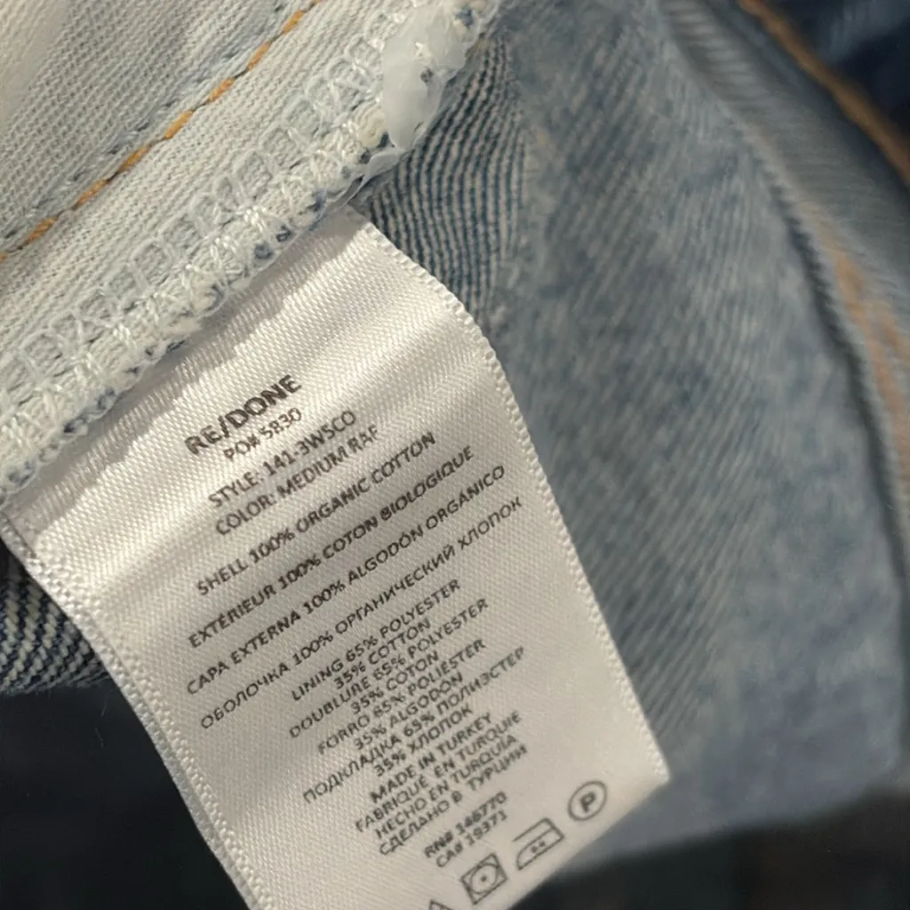 Re/Done 50s Cutoff Jean Shorts size 27 - Image 9