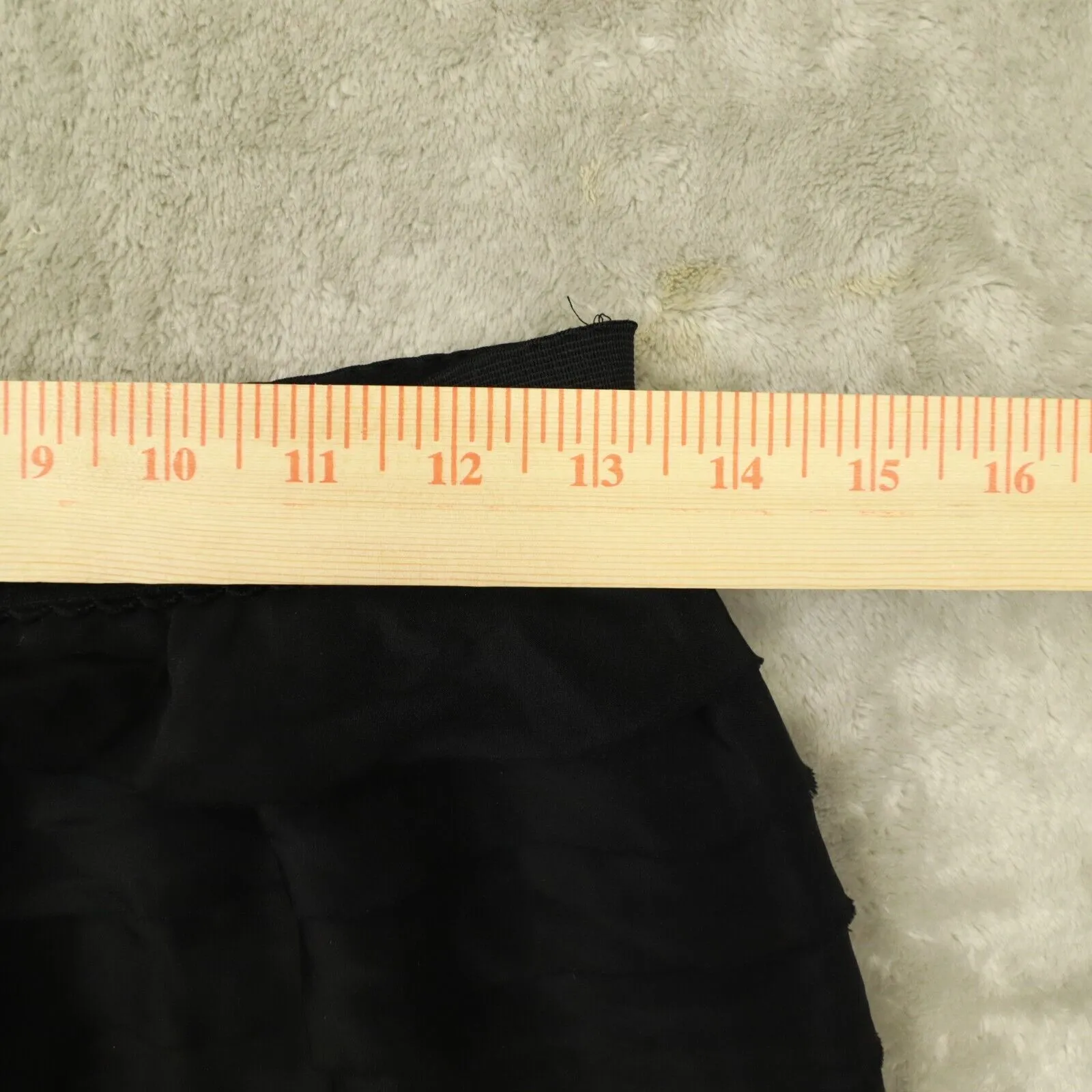 BCBG Max Azria Women's Black‎ Silk Chiffon Ruffle Beaded Mini Skirt size XS NWT - Image 6