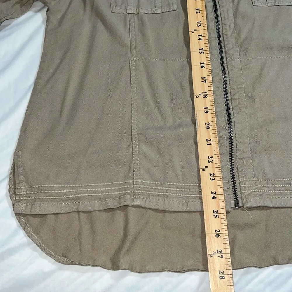 Soft Surroundings womens XL lightweight full zip jacket high low 3/4 sleeve knit - Image 4