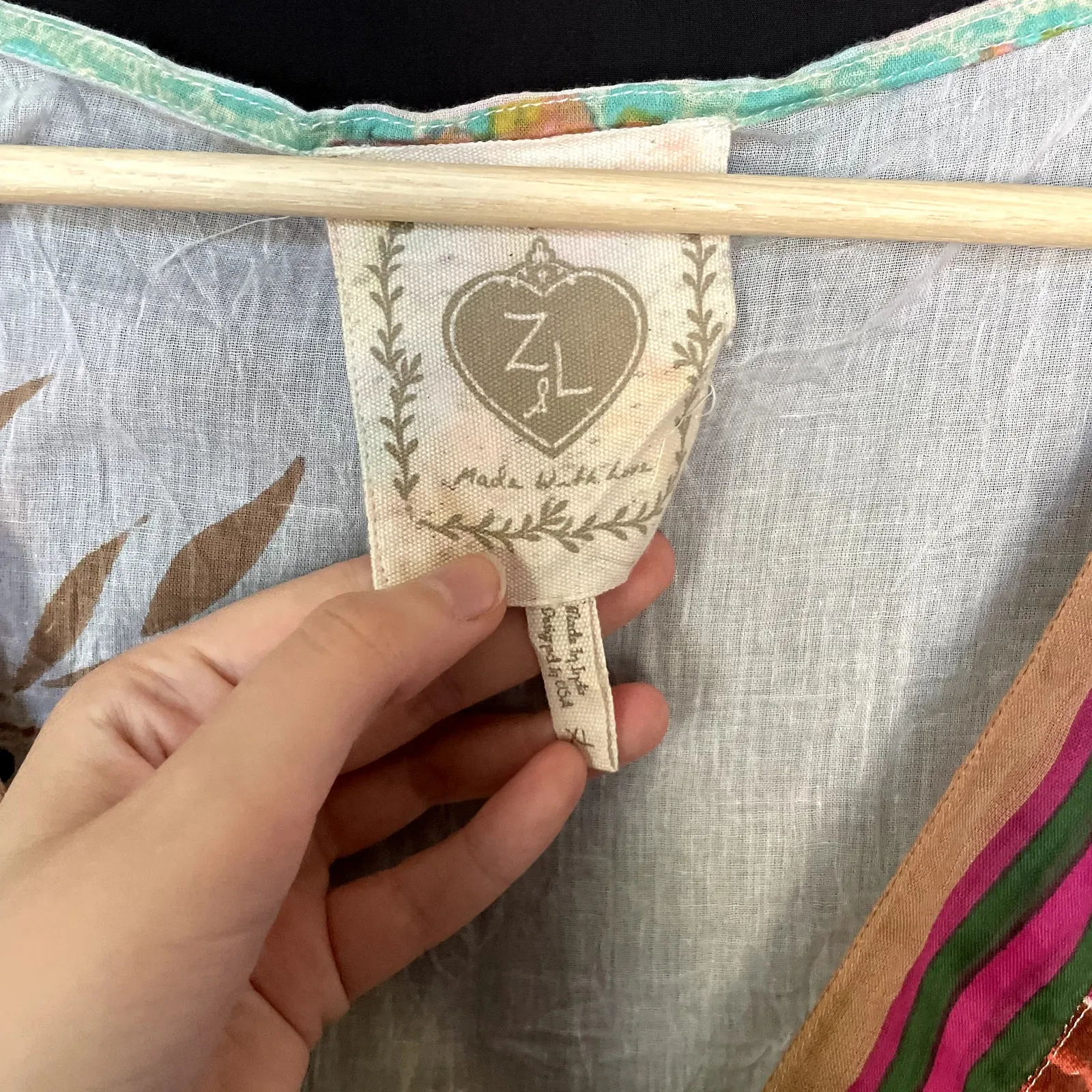 Z&L women's size XL cotton boho swimsuit coverup tassels deep v - Image 5