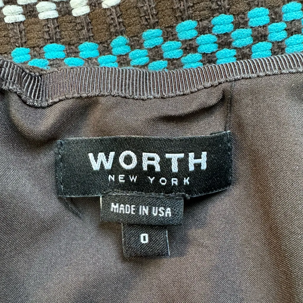 WORTH New York Woven Multi Color Lined Pencil Skirt - Image 4