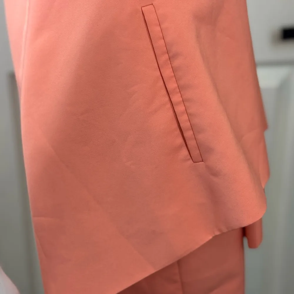 Elliatt Layered Tiered Sleeveless Peach Orange Shift Sheath mini dress #000 - Image 6