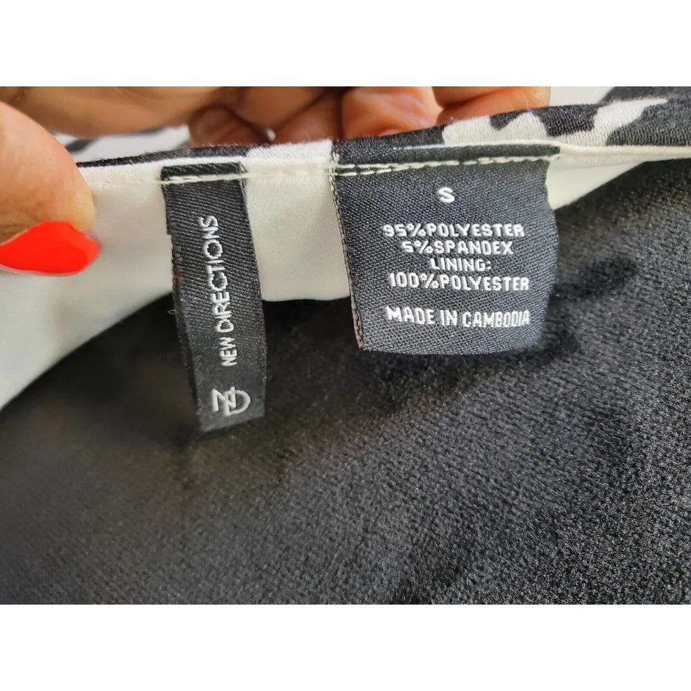 New Directions Women Polyester Round Neck Sleeveless Casual Knee Length Dress S - Image 8