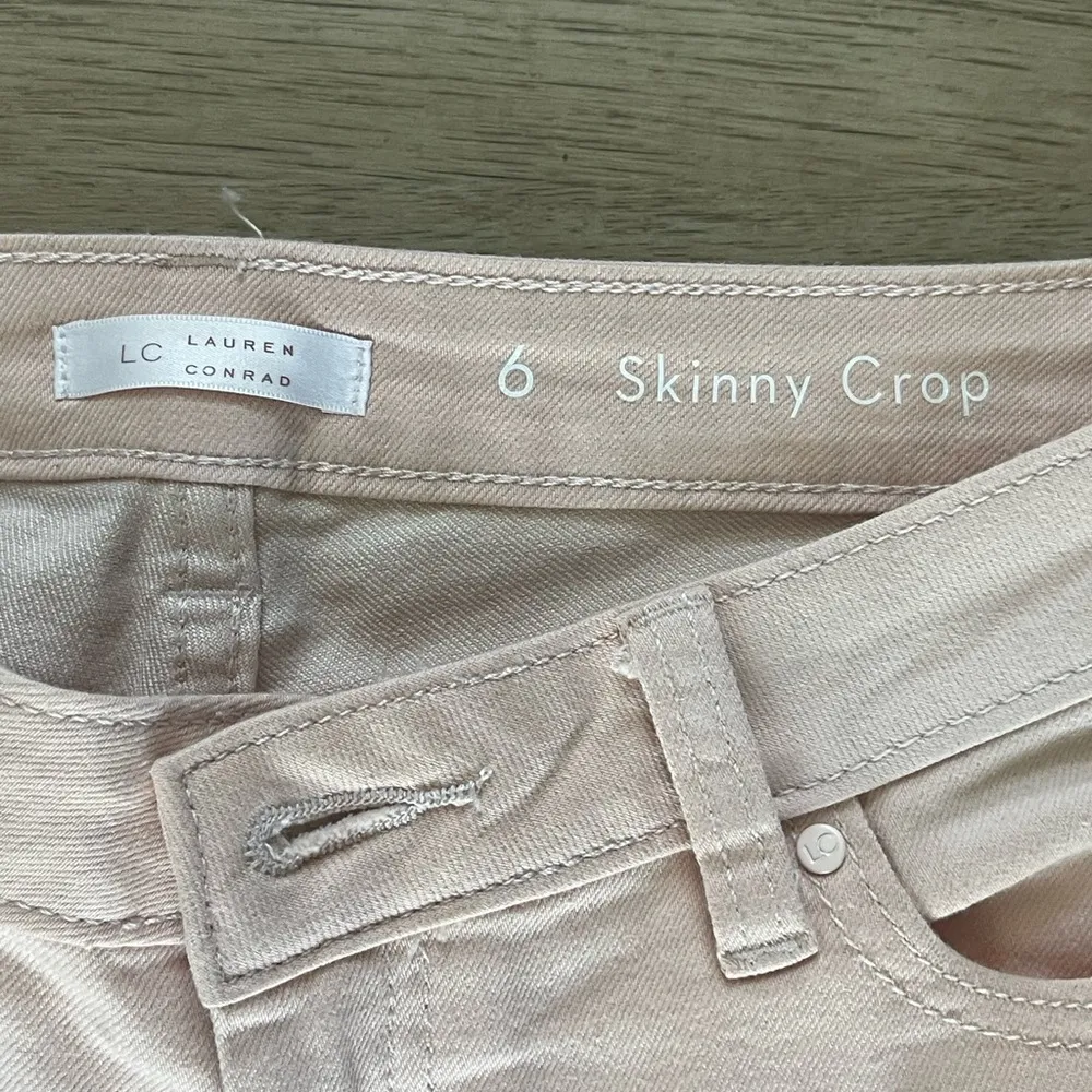 LC Lauren Conrad Skinny Crop Jeans – Blush Pink – Size 6 - Image 2