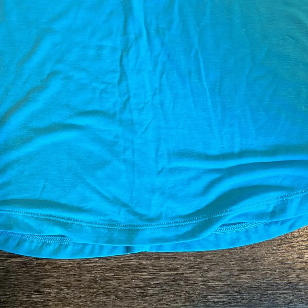 Athleta Turquoise Blue Fitted Short Sleeve Tee Short - Small - Image 10