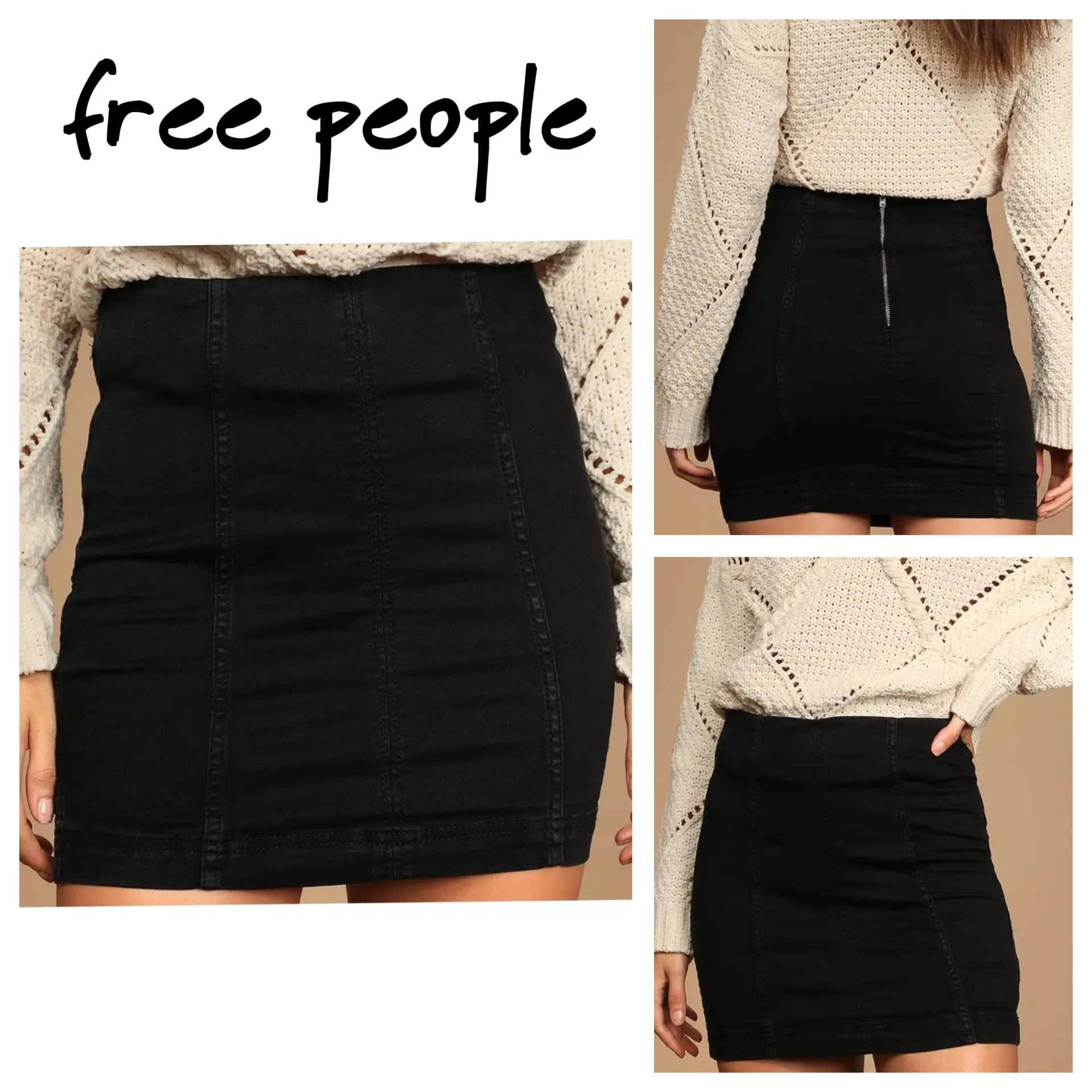 Modern Femme Denim Mini Skirt Black Size 0 - Image 2