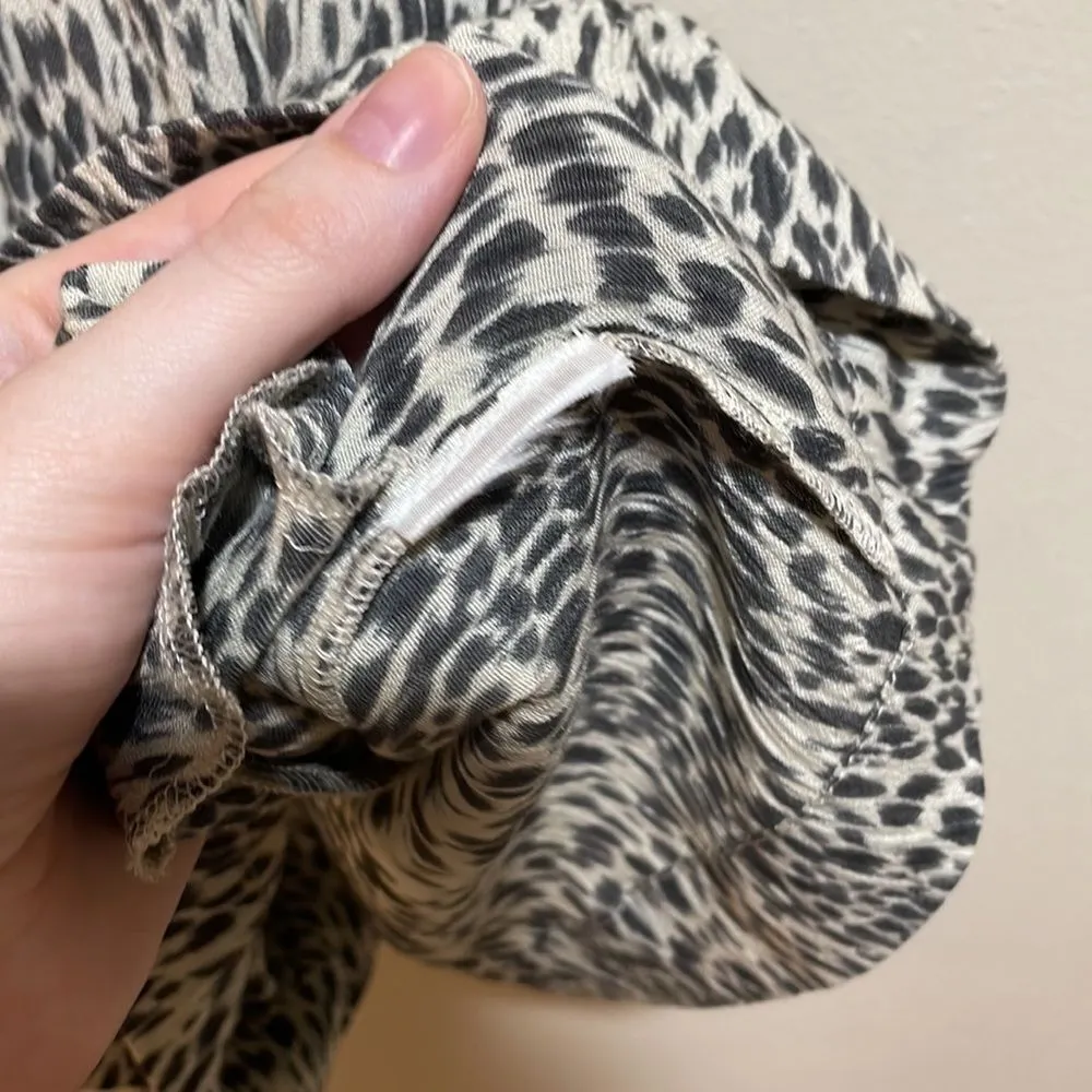 All Saints Maya Leopard Cheetah Animal Print Lightweight Romper Size Small - Image 8