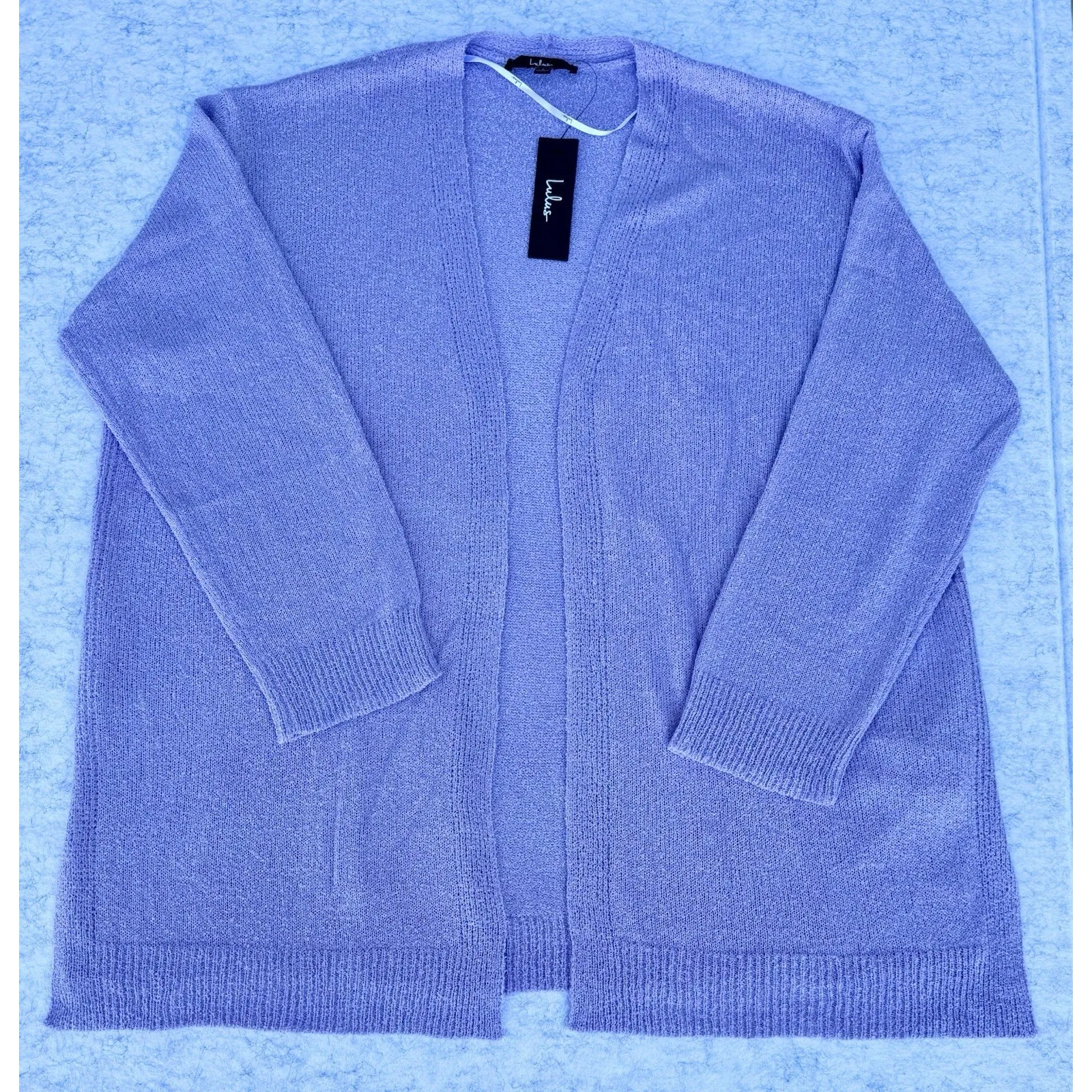 Lulus Comfy Memories Lavender Knit Open - Image 6