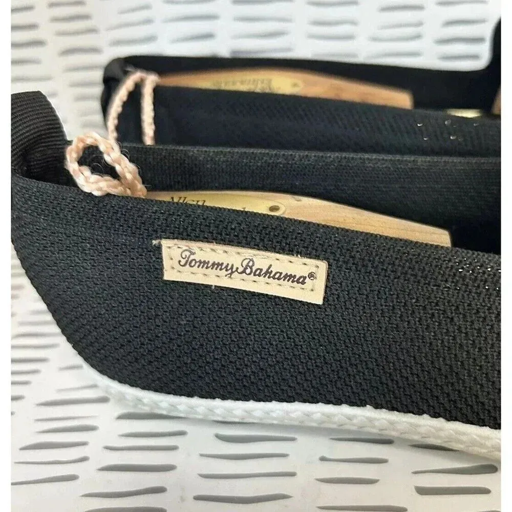 Tommy‎ Bahama Black Slip On Knit Sneakers Memory Foam Loafers Womens 7.5 - Image 5