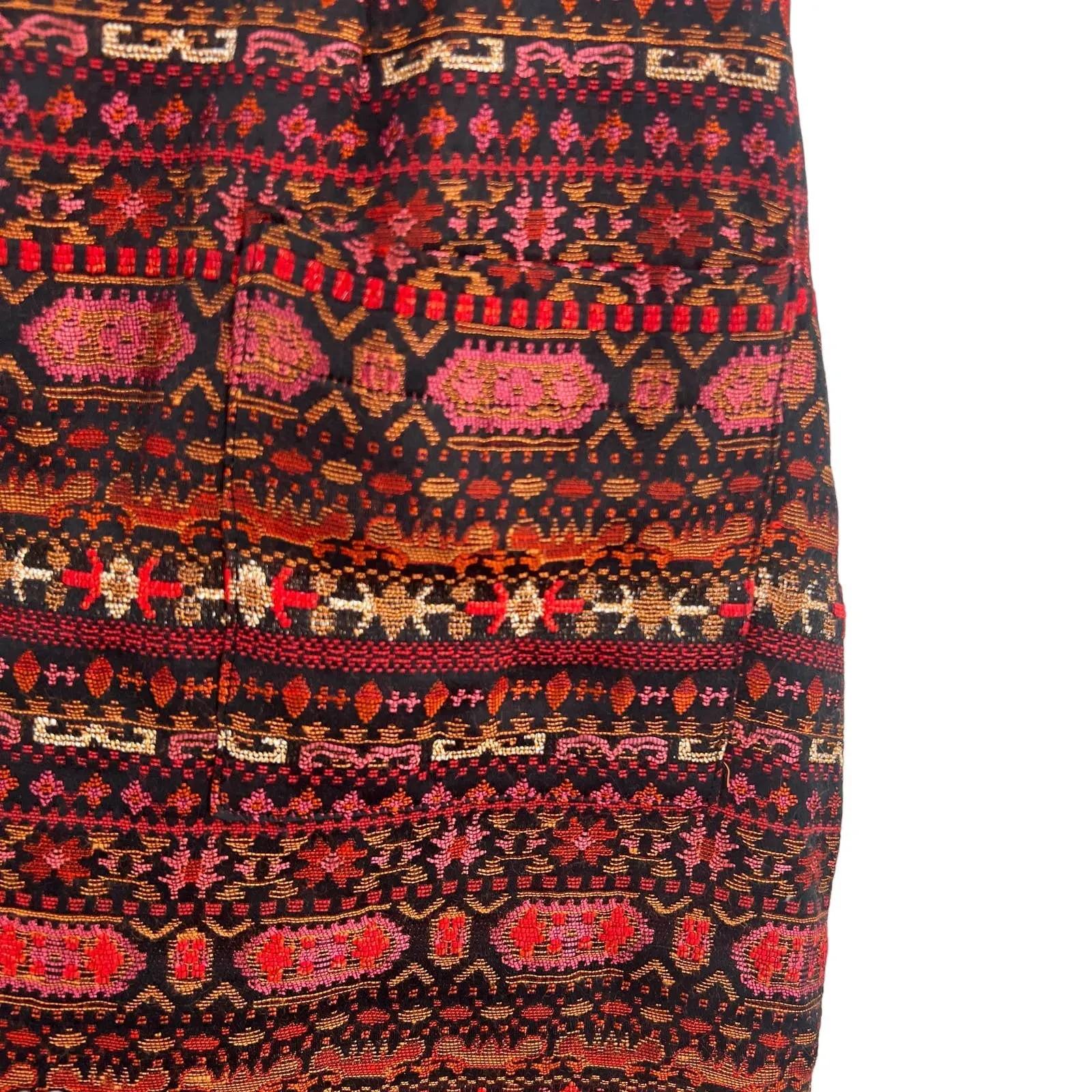 Eva Franco A Line Mini Skirt Patterned‎ Size 2 New Red - Image 2