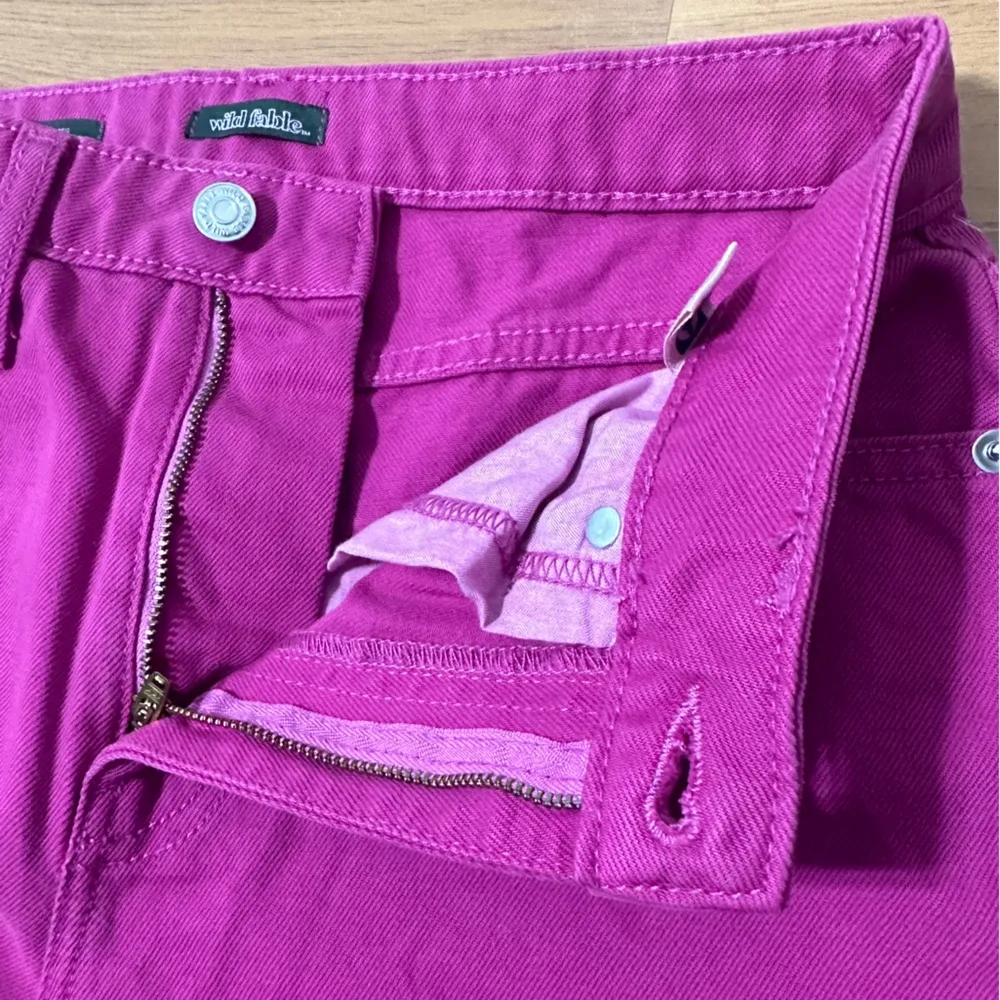 Magenta/Hot Pink Highest Rise Mom Denim Shorts NWT - Image 7