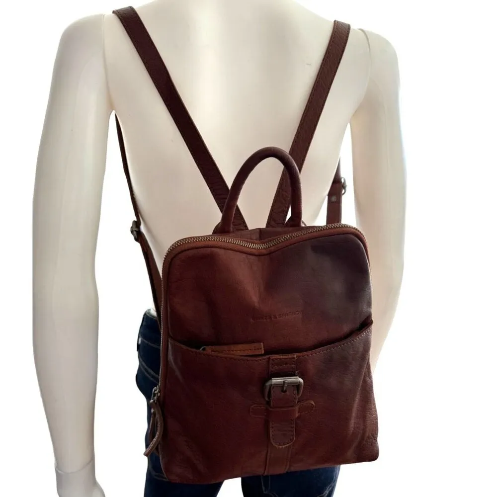 Brunette & Sparrow By Jack Georges Texas – Dark Brown Leather Backpack - Image 2