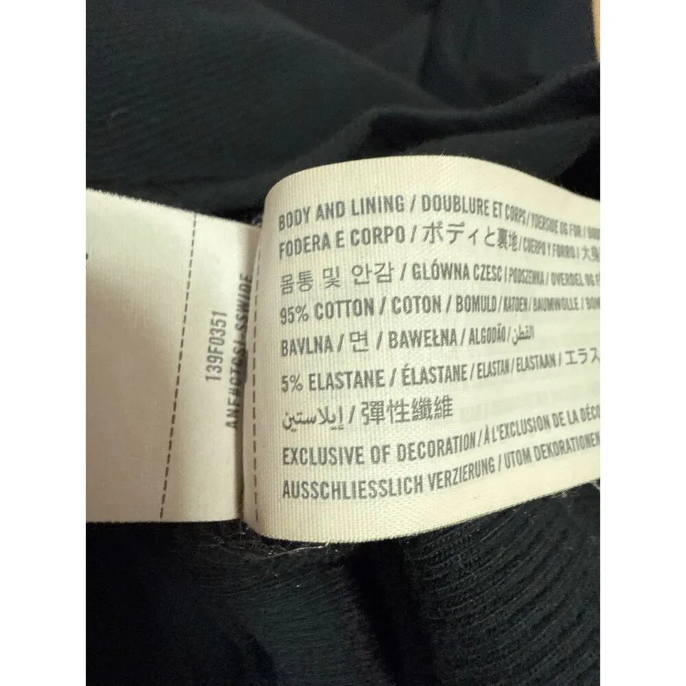 Abercrombie & Fitch Black Rib Knit Long Sleeve Crew Neck Bodysuit Sweater Top M - Image 4