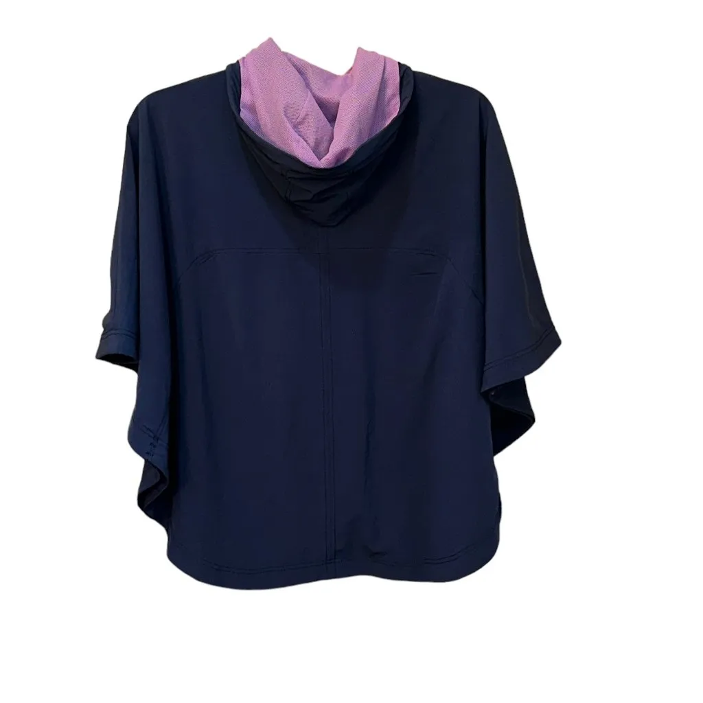 The North Face Vida Poncho Hooded Cosmic Blue Size XS Rain Outdoor Weather‎ Hood - Image 4