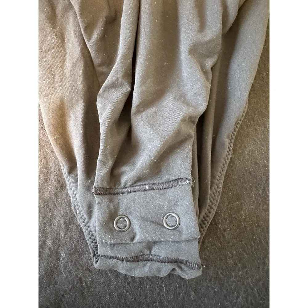 SKIMS Fits Everybody T-shirt Women's Black Short Sleeve Bodysuit Size S - Image 4