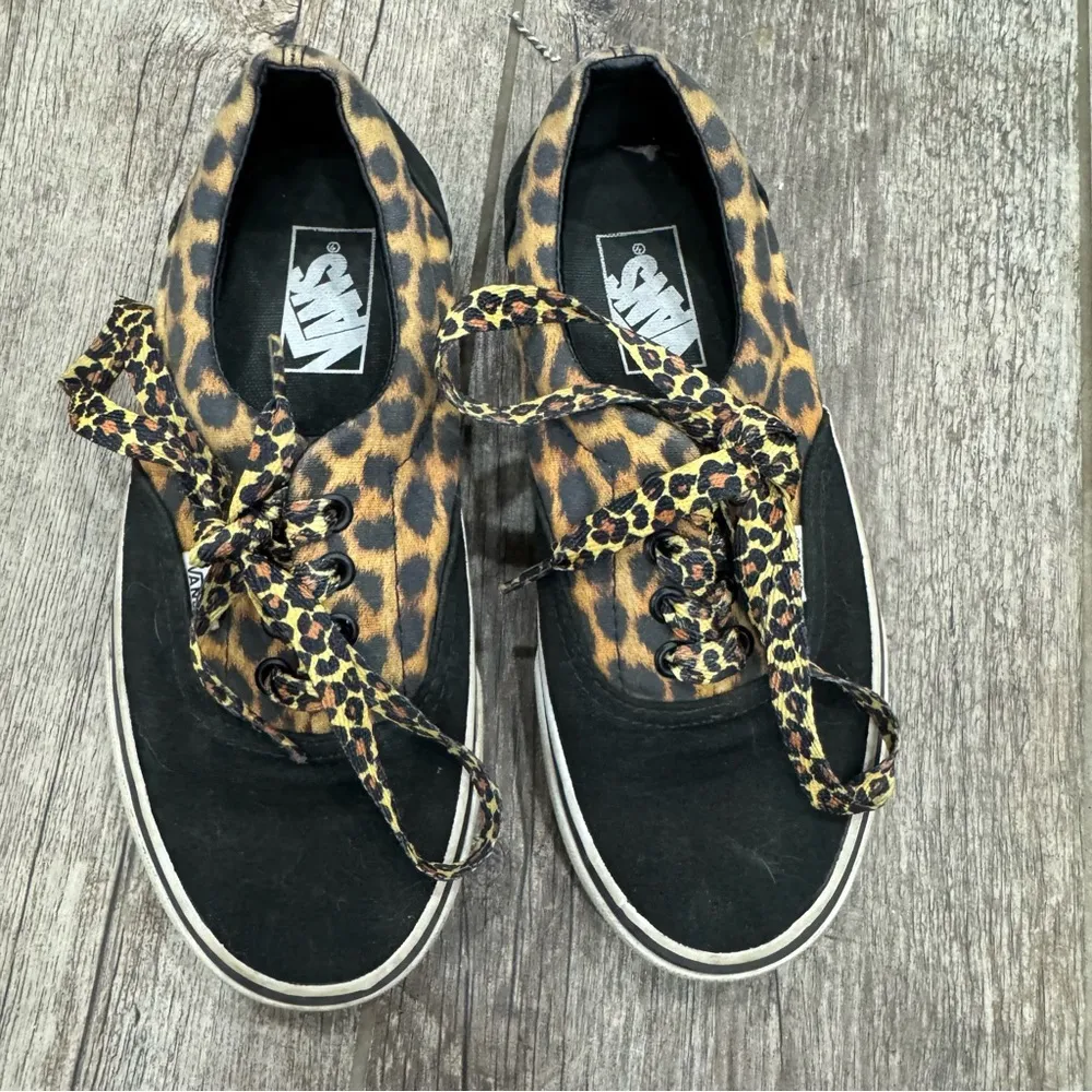 Vans Era Leopard Cheetah Print Black Low Pro Sneakers Women’s Size 6.5 Men’s 5 - Image 2