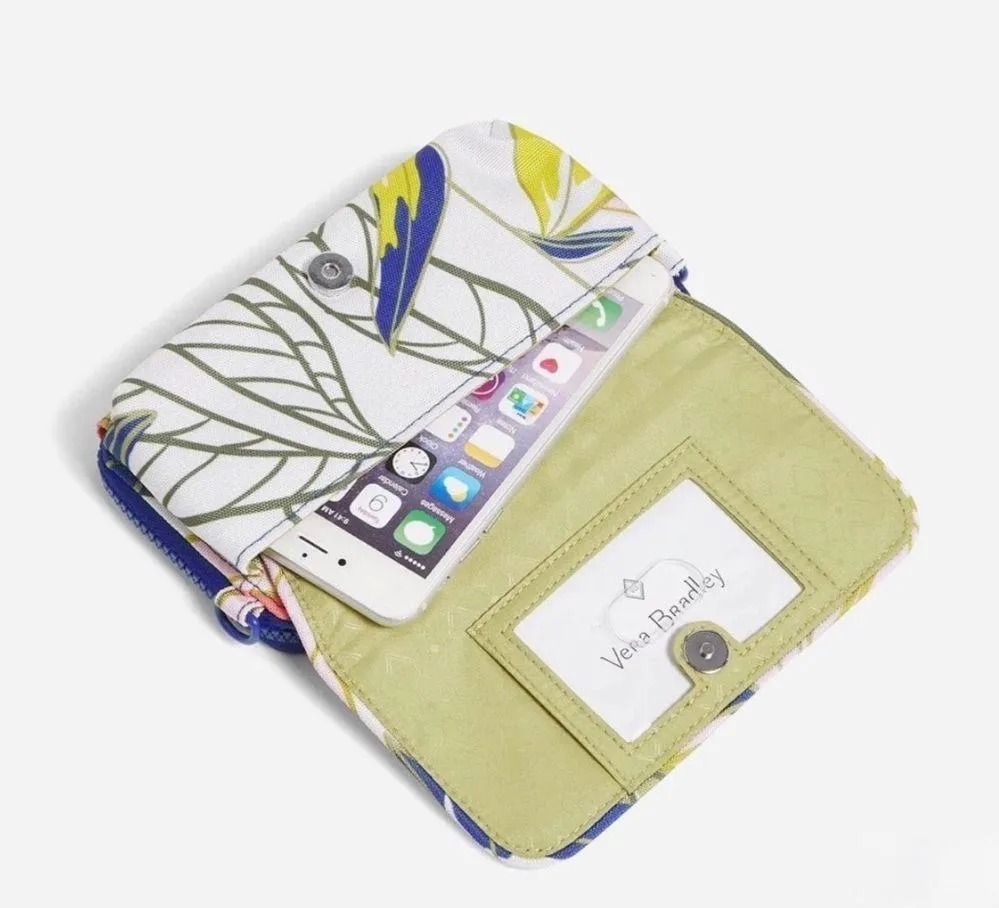 NWT Vera Bradley Rain Forest Leaves ReActive RFID Compact Crossbody - Image 2