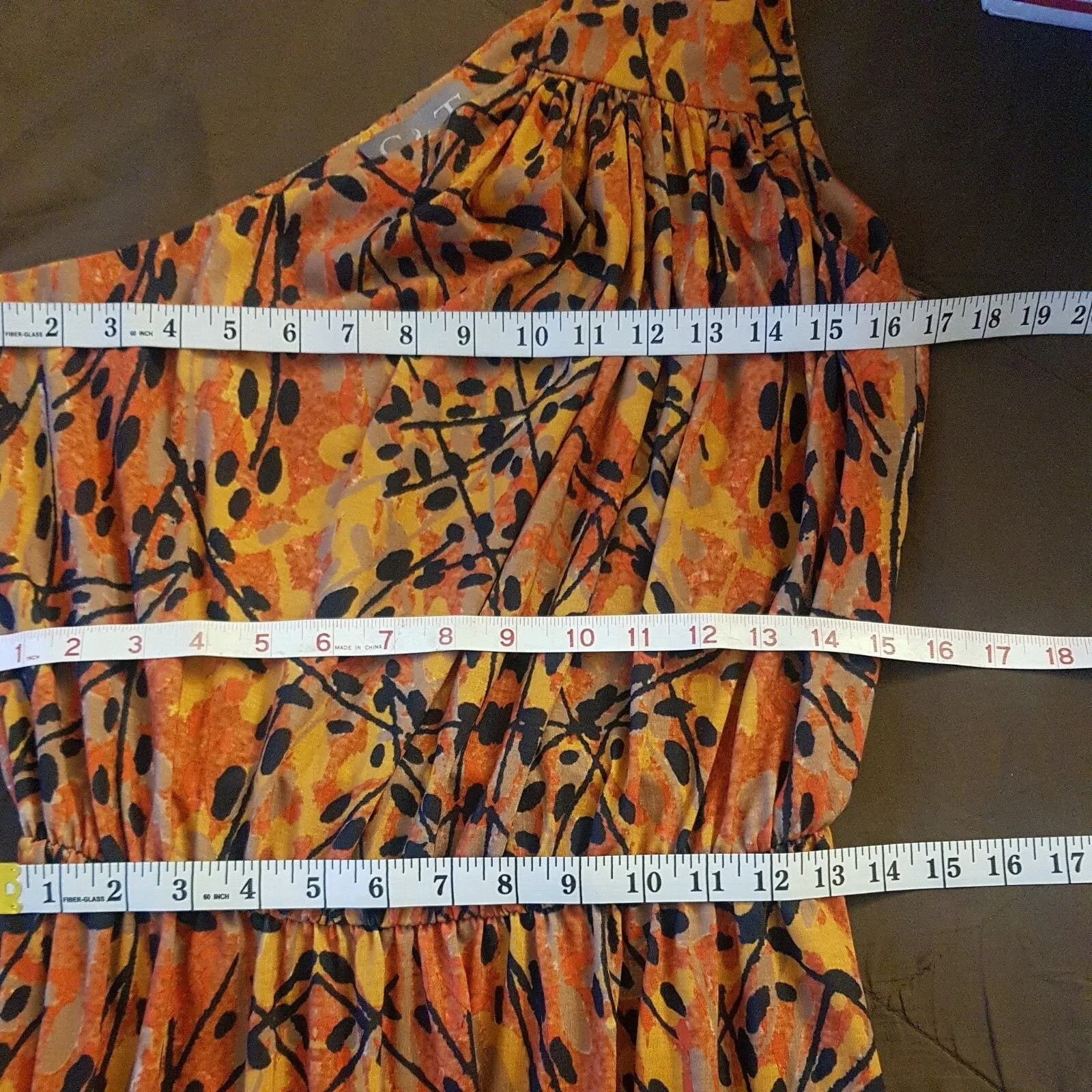 Costello Tagliapietra Dress Sz 6 Maxi One Shoulder Autumn Fall Beach Vacation - Image 13