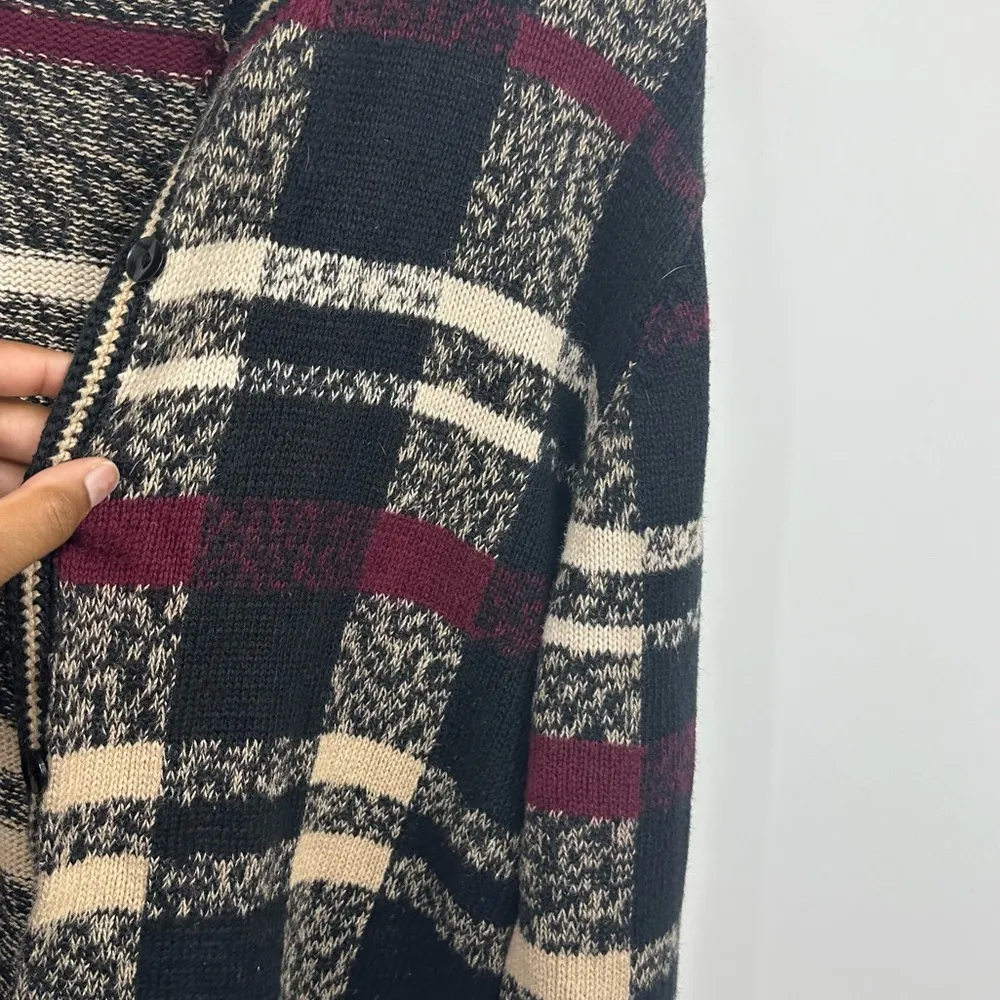 Vintage Y2K Boho Window Panel Sweater Cardigan Size XL Early 2000s - Image 3