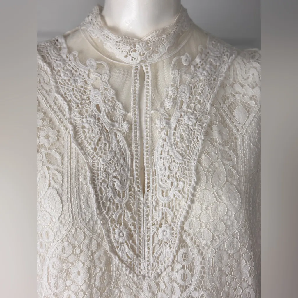My Michelle Ivory Lace Dress Size Medium - Image 4