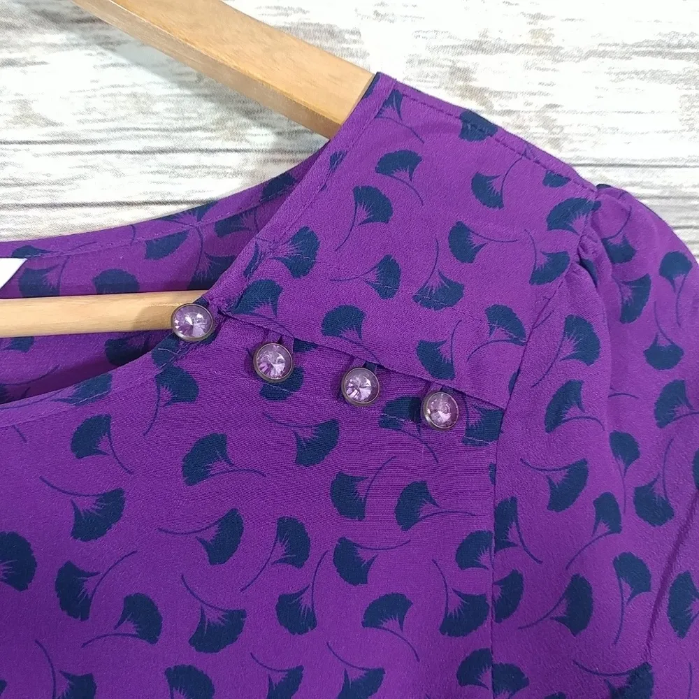 I Love H81 Dress Purple and Navy Short Sleeve‎ - Image 3