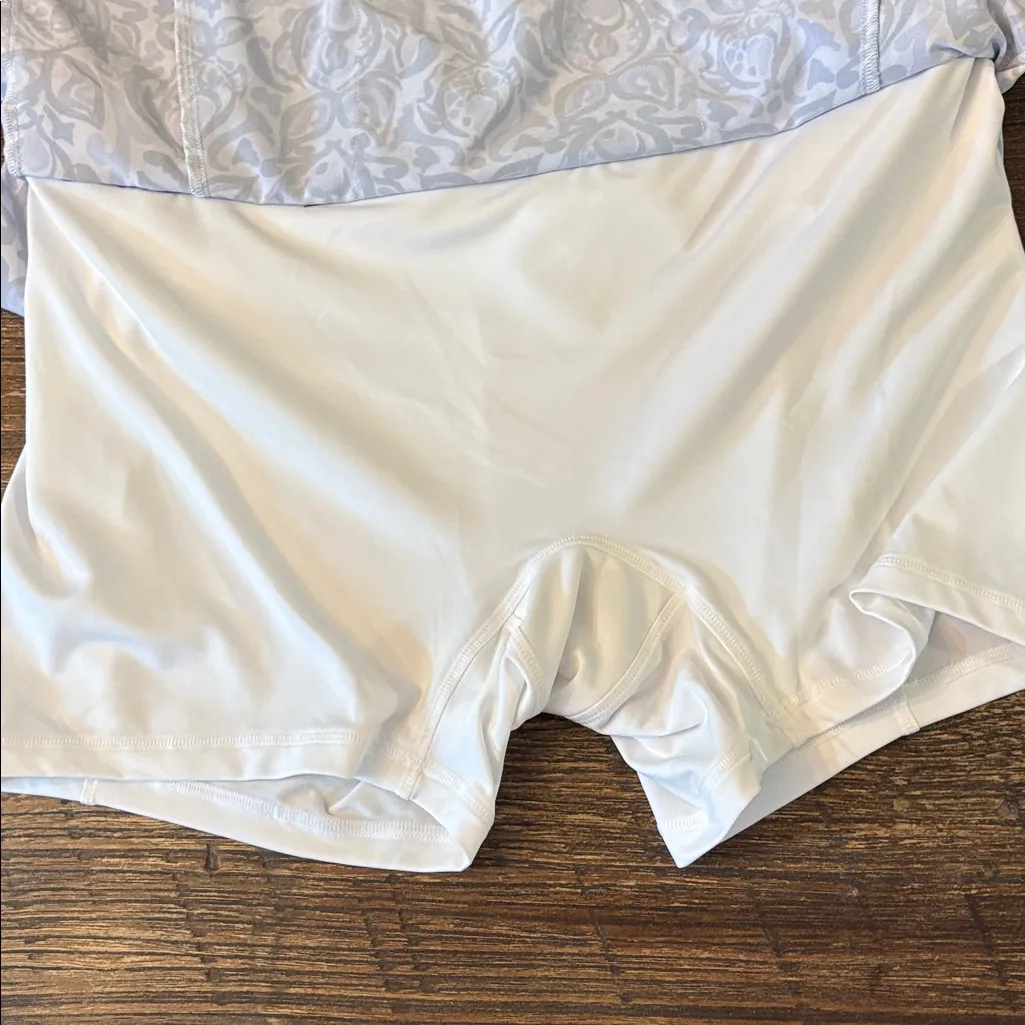 RLX Ralph Lauren Floral Fish Print Golf Tennis Skort Blue White Large NWT - Image 7