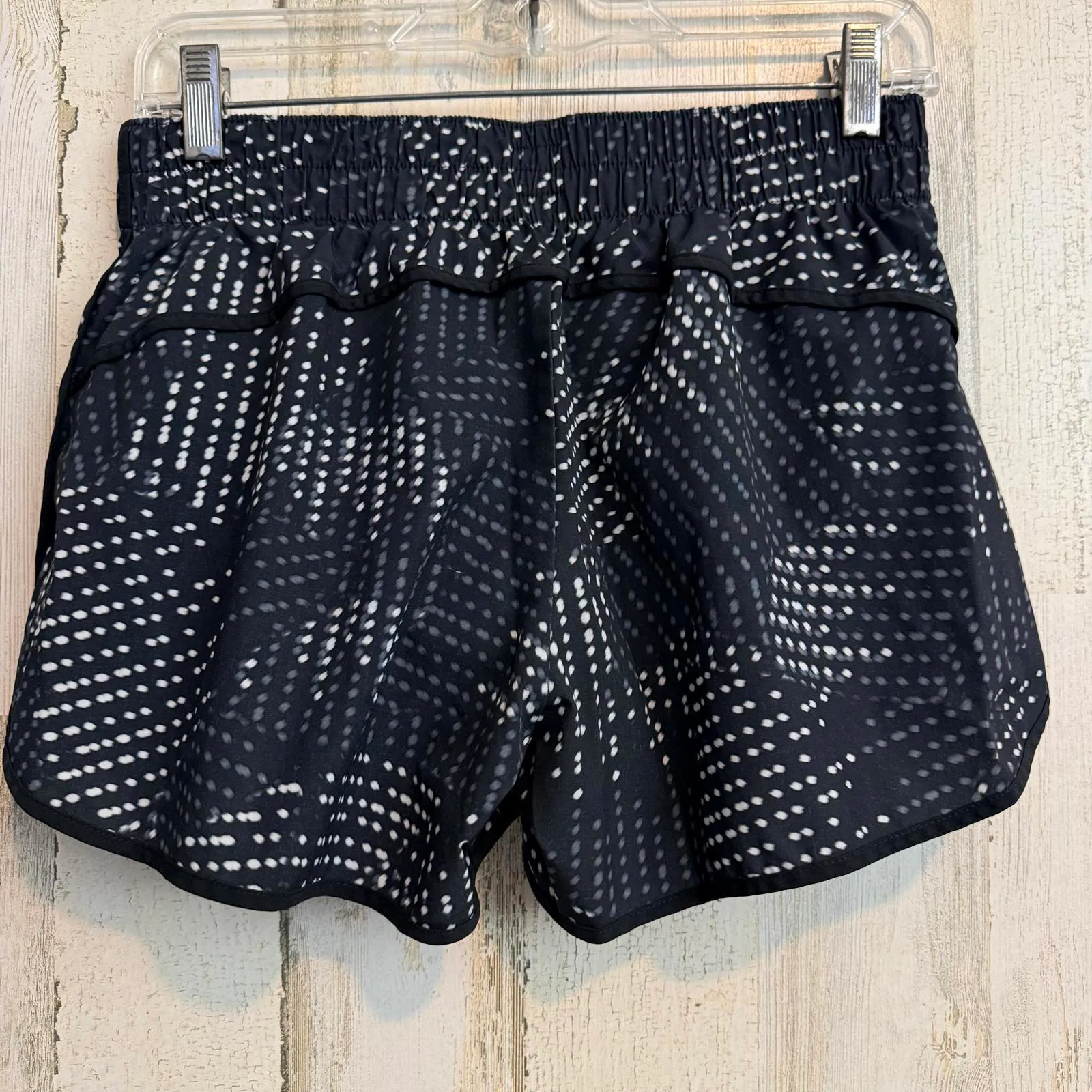 GapFit Running Shorts Womens S Black White Print Elastic Waist Activewear Gym - Image 10