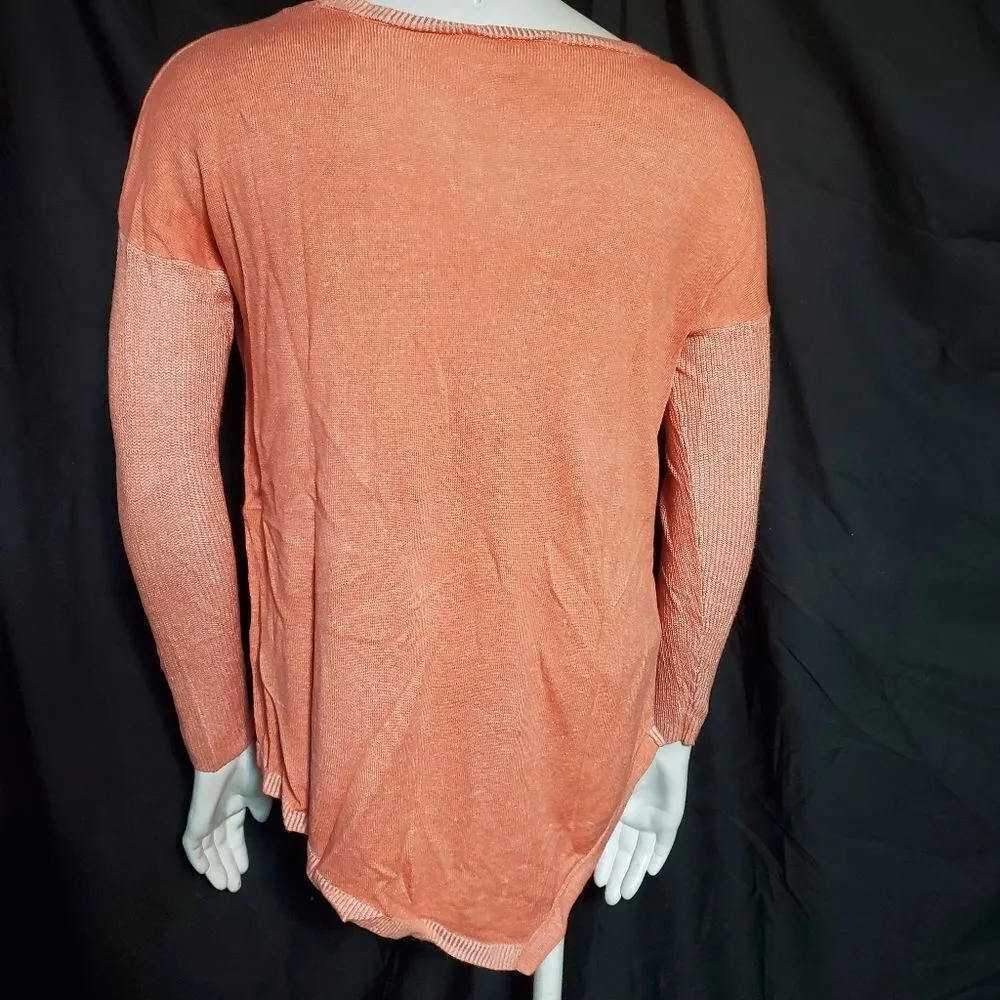 Two by Vince Camuto Orange Asymmetrical Sweater (XS) - Image 5