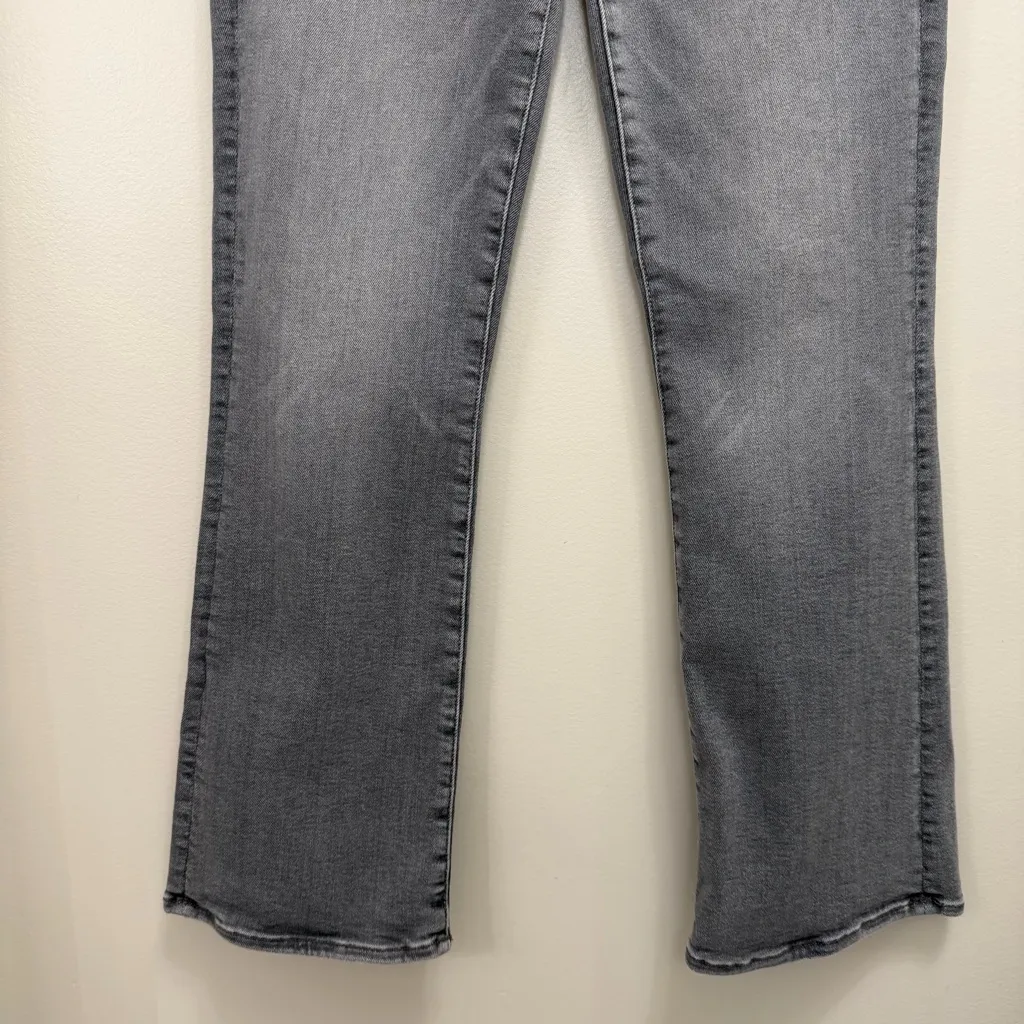 MOTHER The Hustler Ankle Jean High Rise Straight Stretch Black Gray Size 25 - Image 6