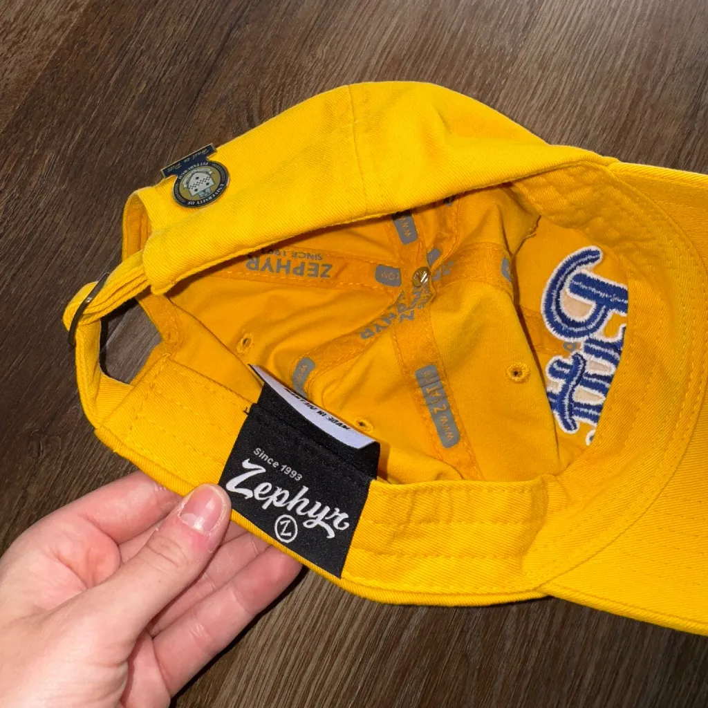 University of Pittsburgh Hat with Pin Yellow - Image 11