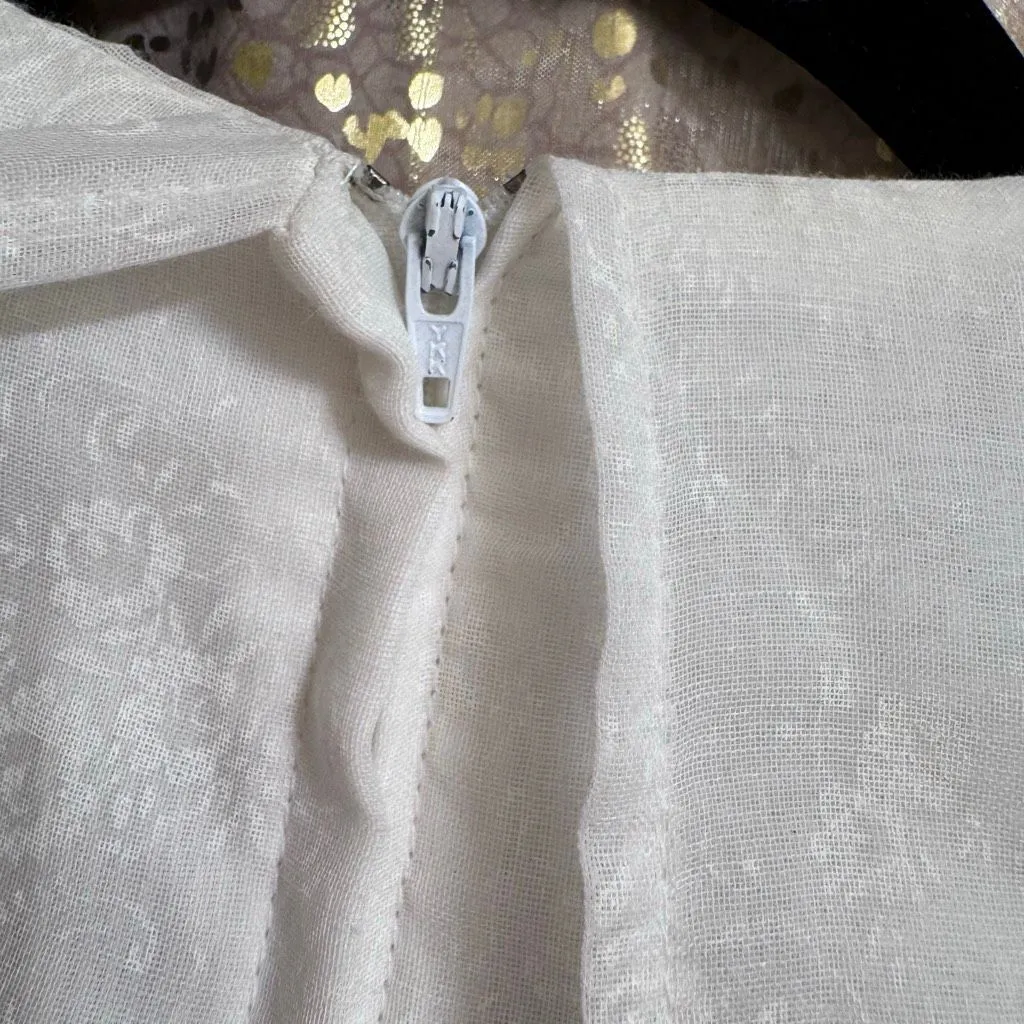 Vintage Gunne Sax By Jessica McClintock 1980's Peasant Prairie Dress White Lace - Image 9