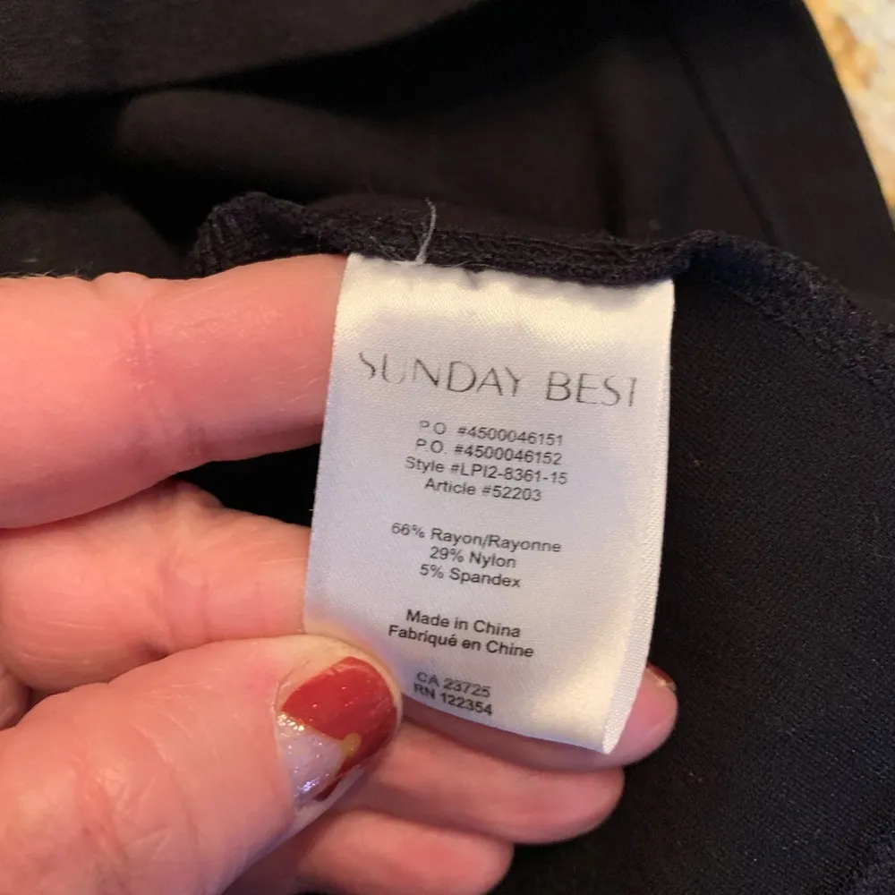 Aritzia SUNDAY BEST Black Knit Short Sleeve Mini Dress Size 6 M Small Stretch - Image 8