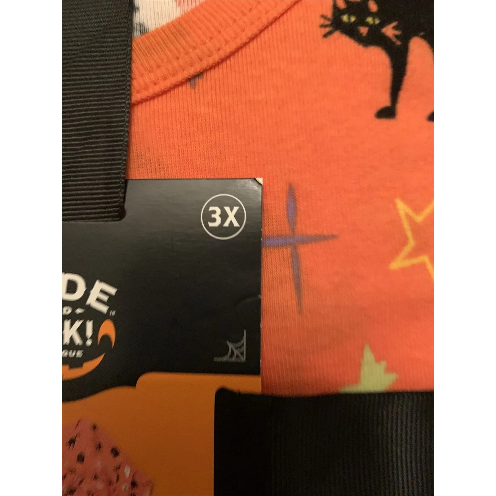 2pcs Halloween Hyde and EEK Women's Pajama Set Orange Black Size 3X - Image 16