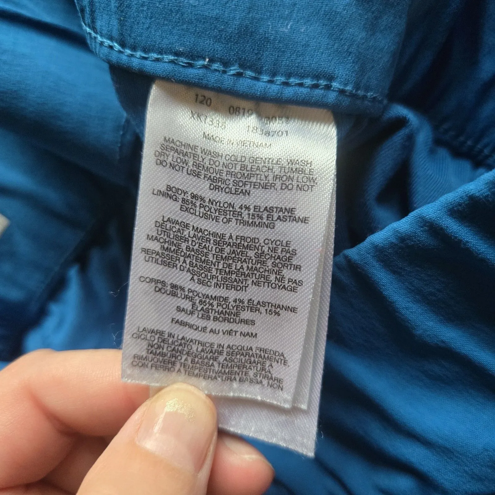 Columbia Women's Omni-Shield Blue Skort Size Medium Skirt Shorts Ruched Stretchy - Image 4