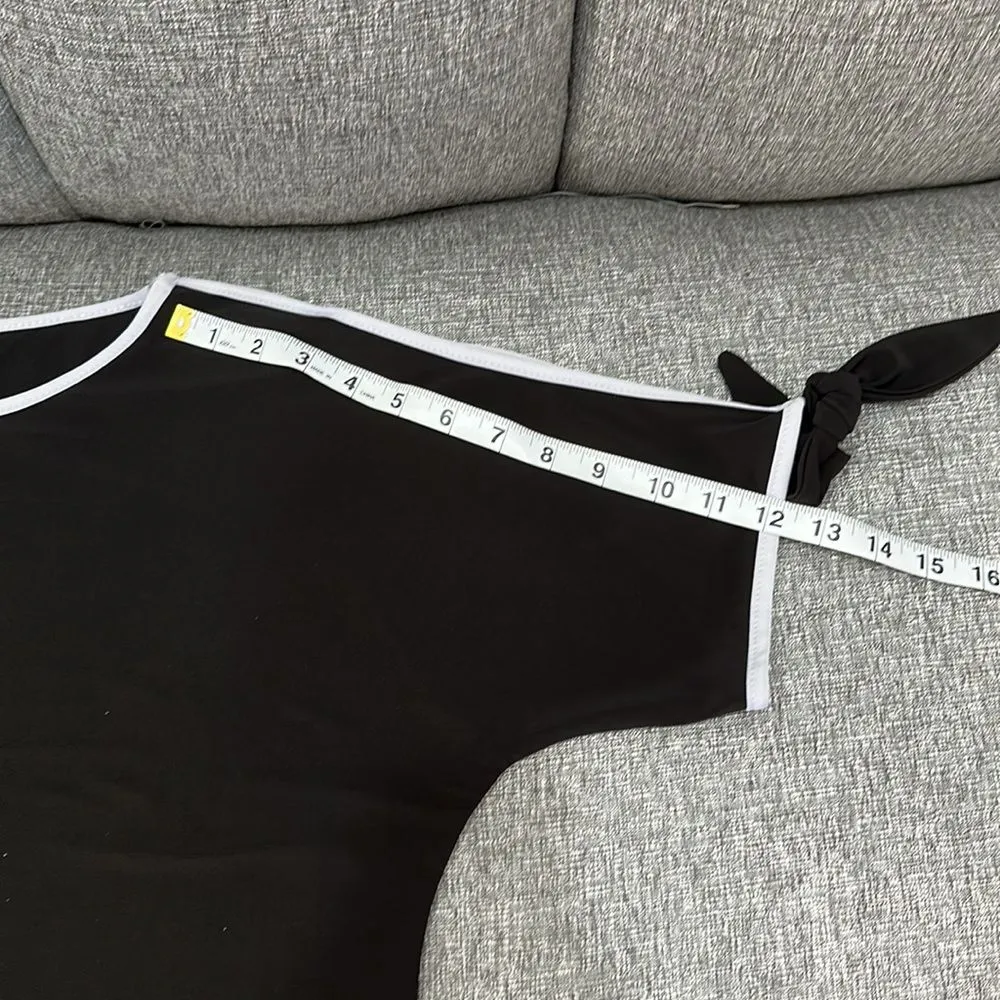 Coco Bianco Women's Black Stretchy Short Sleeves Top Size Small - Image 12