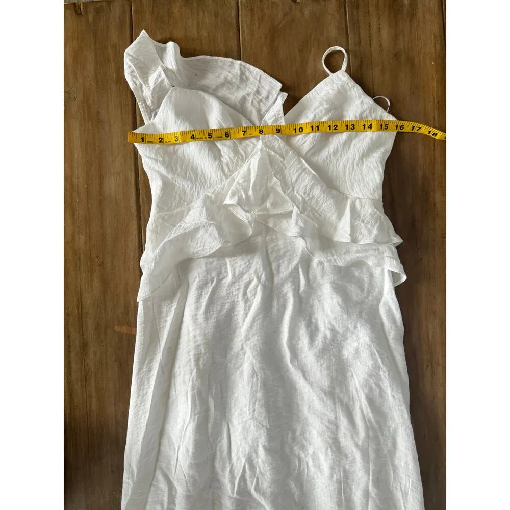 Express Womens White Summer Maxi Dress Ruffles Romantic Girly Fairy SIZE S - Image 3