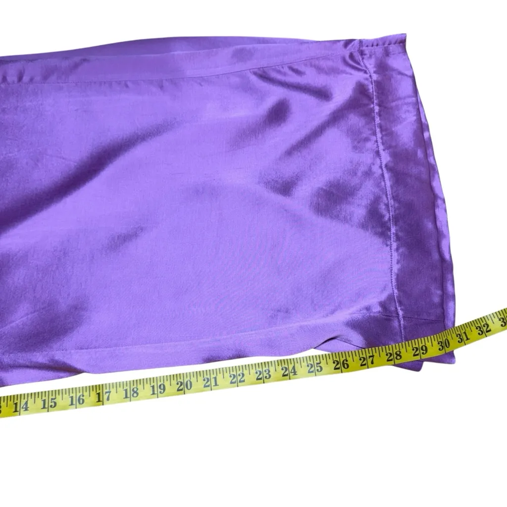 Free People Good Days Satin Trousers Pants Size XL Wide Leg Relaxed Fit Pleated - Image 12